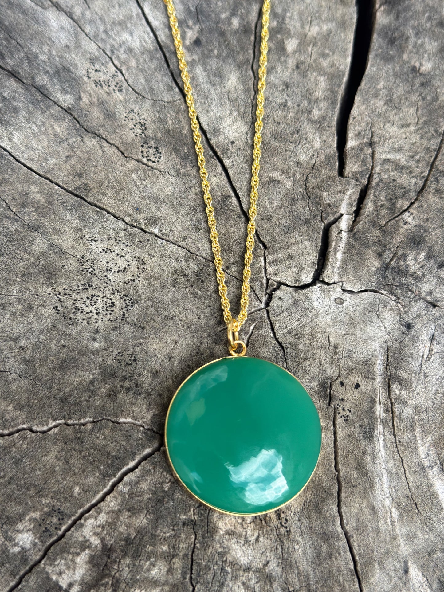 Chrysoprase Pendant Necklace