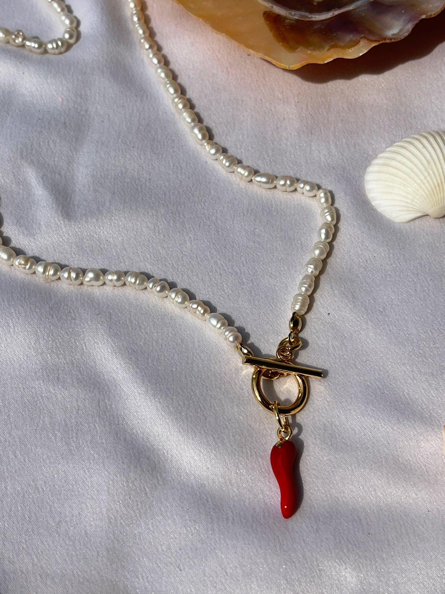 Pearl Chilli Necklace - Kybalion Jewellery