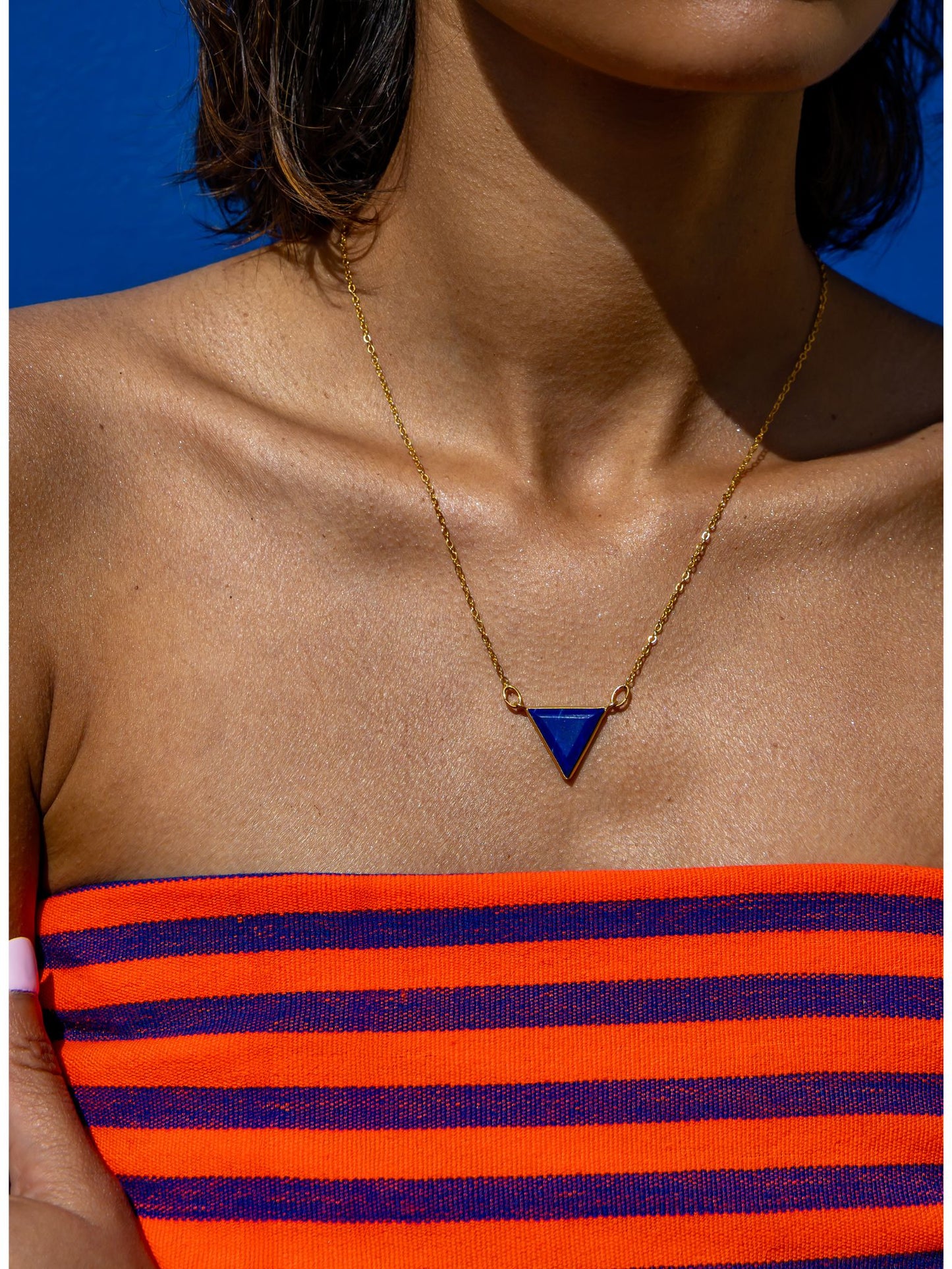 Lapis Trinity Necklace