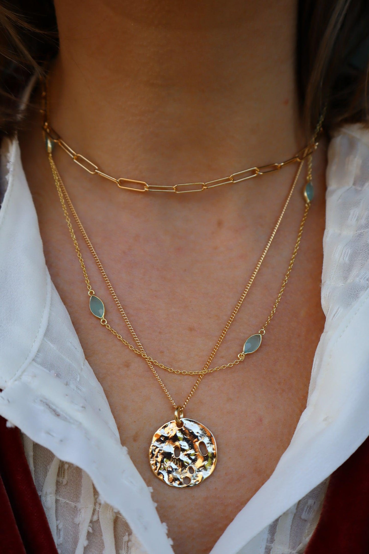Aqua Chalcedony Necklace - Kybalion Jewellery