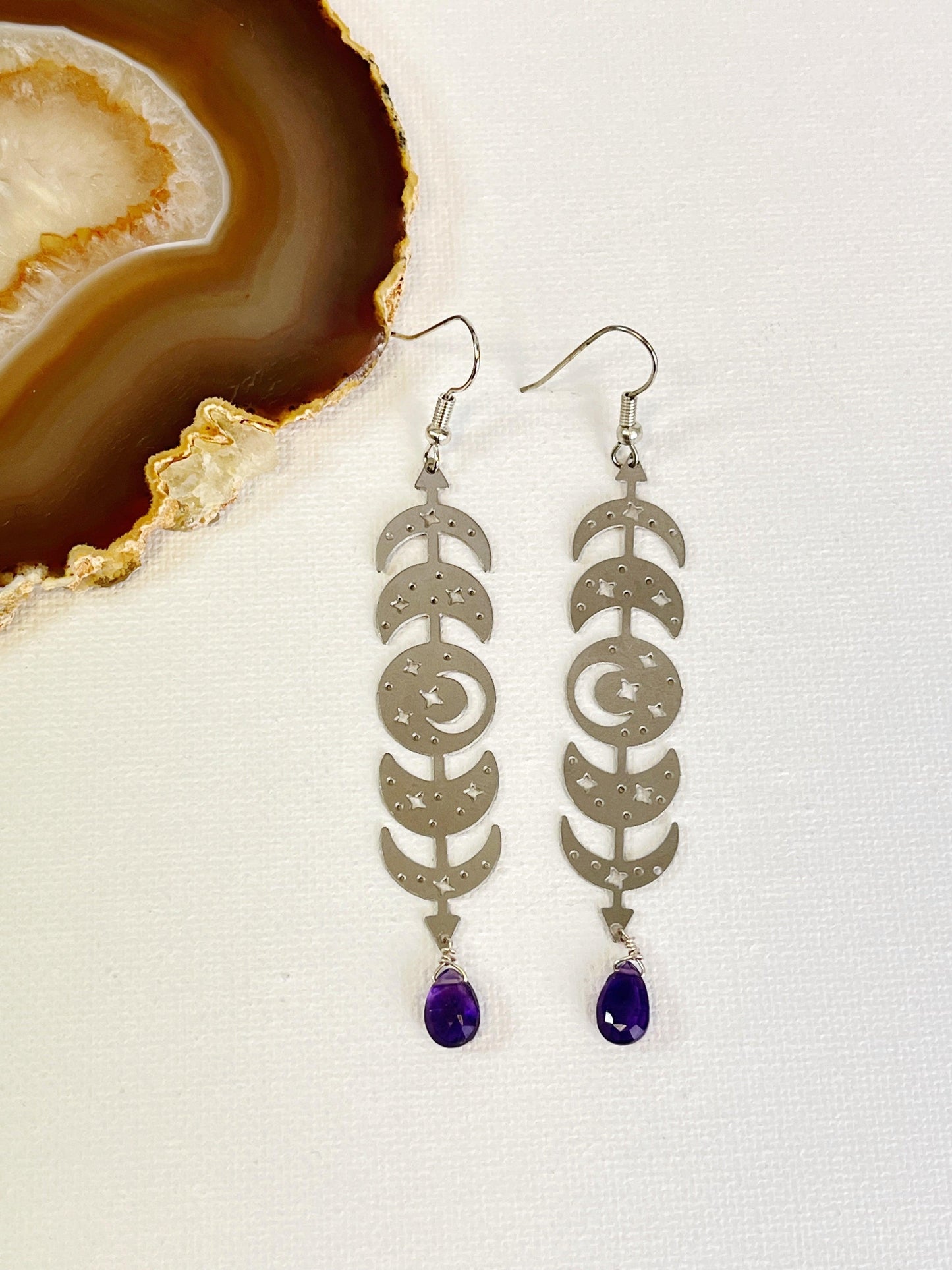 Cosmic Moon Earrings - Kybalion Jewellery