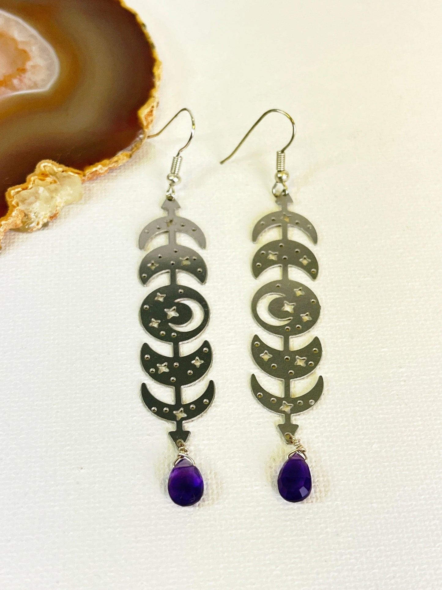 Cosmic Moon Earrings - Kybalion Jewellery