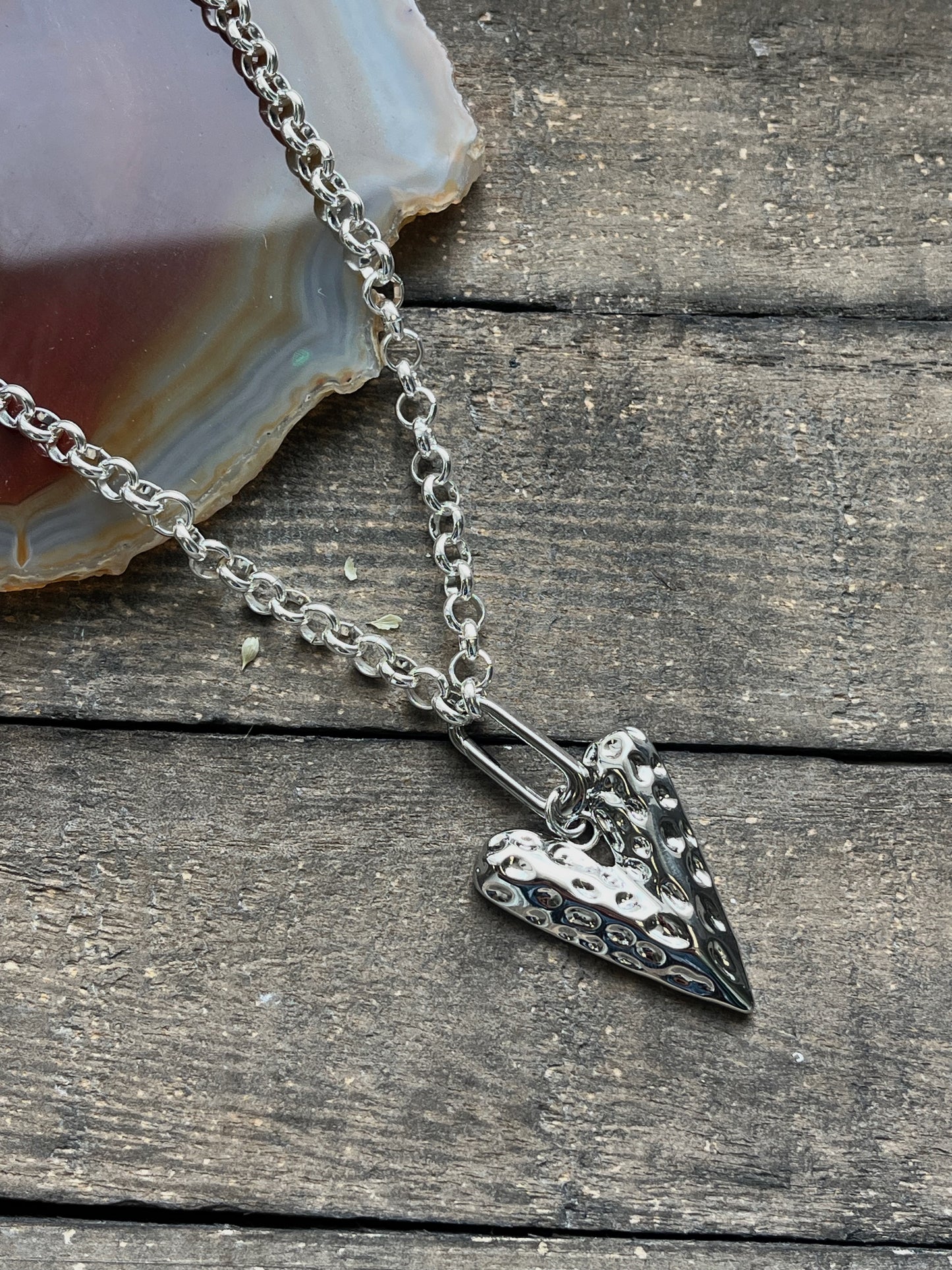 Dented Heart Necklace - Kybalion Jewellery