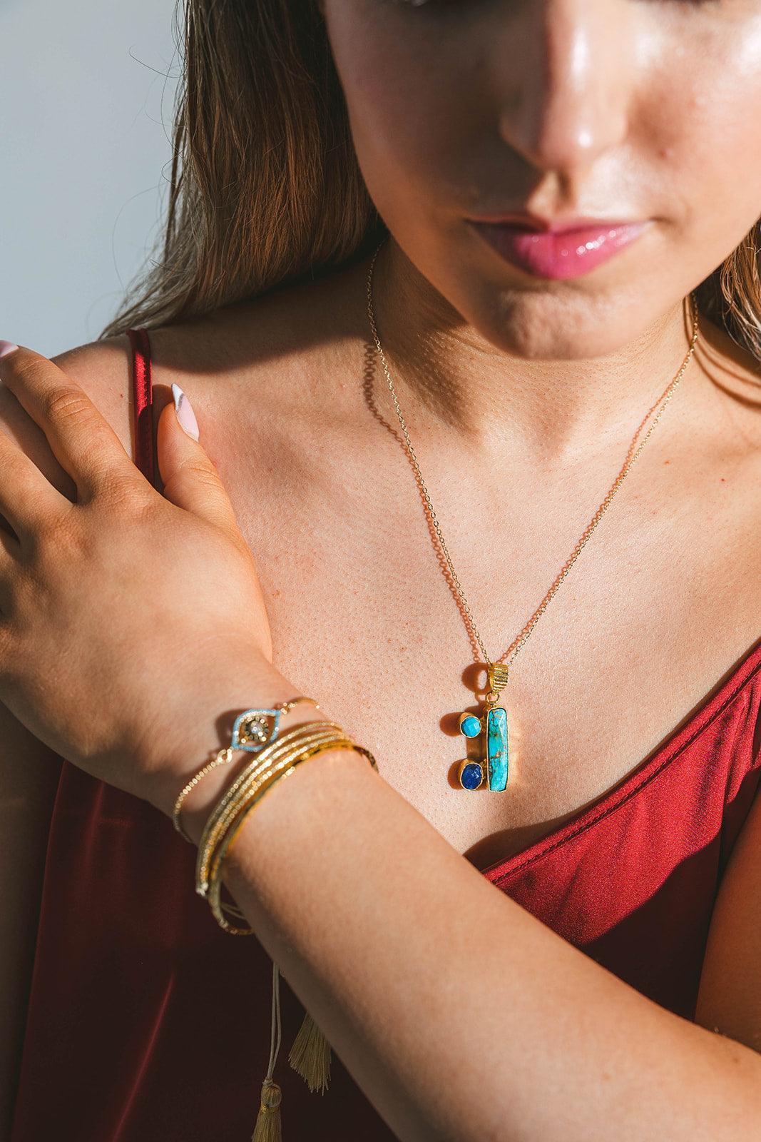 Gold Bead Bracelet with Fringe - Kybalion Jewellery