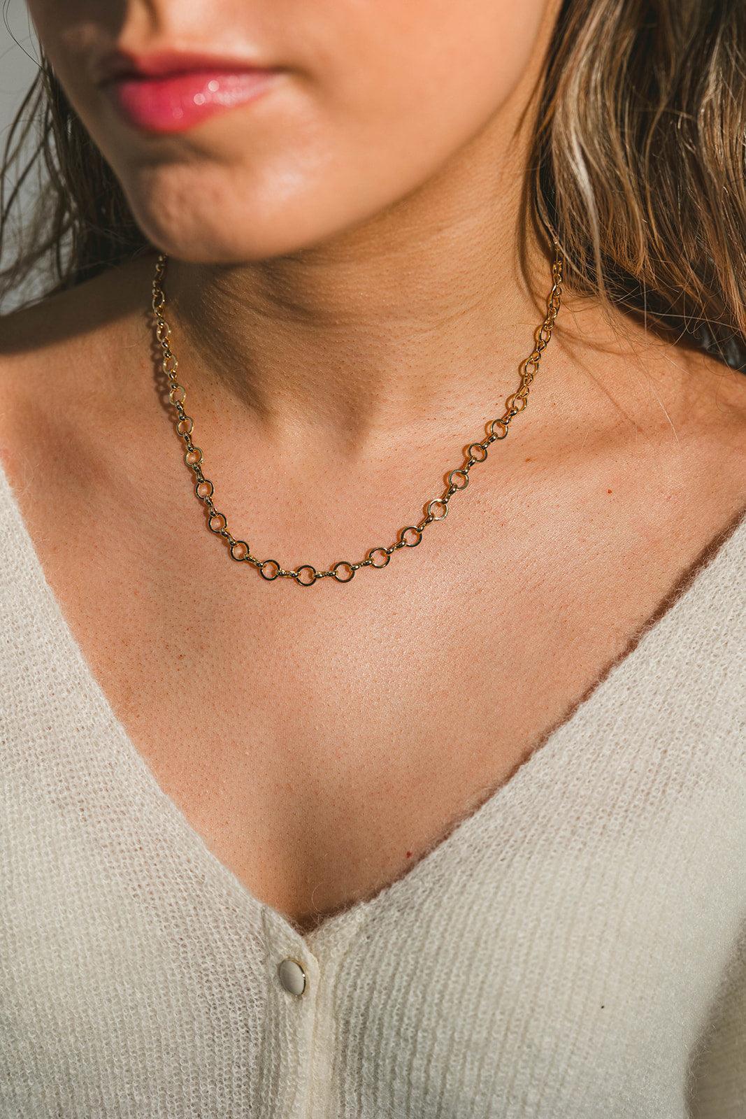 Gold Circle Link Chain - Kybalion Jewellery