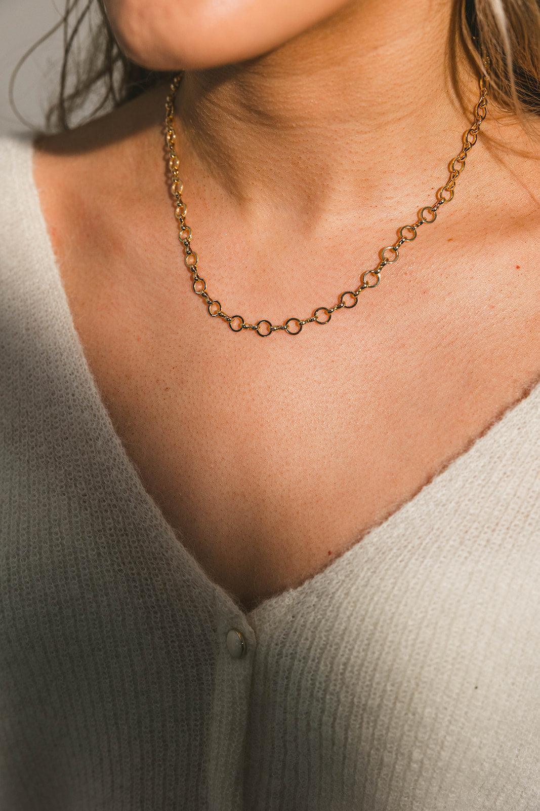 Gold Circle Link Chain - Kybalion Jewellery