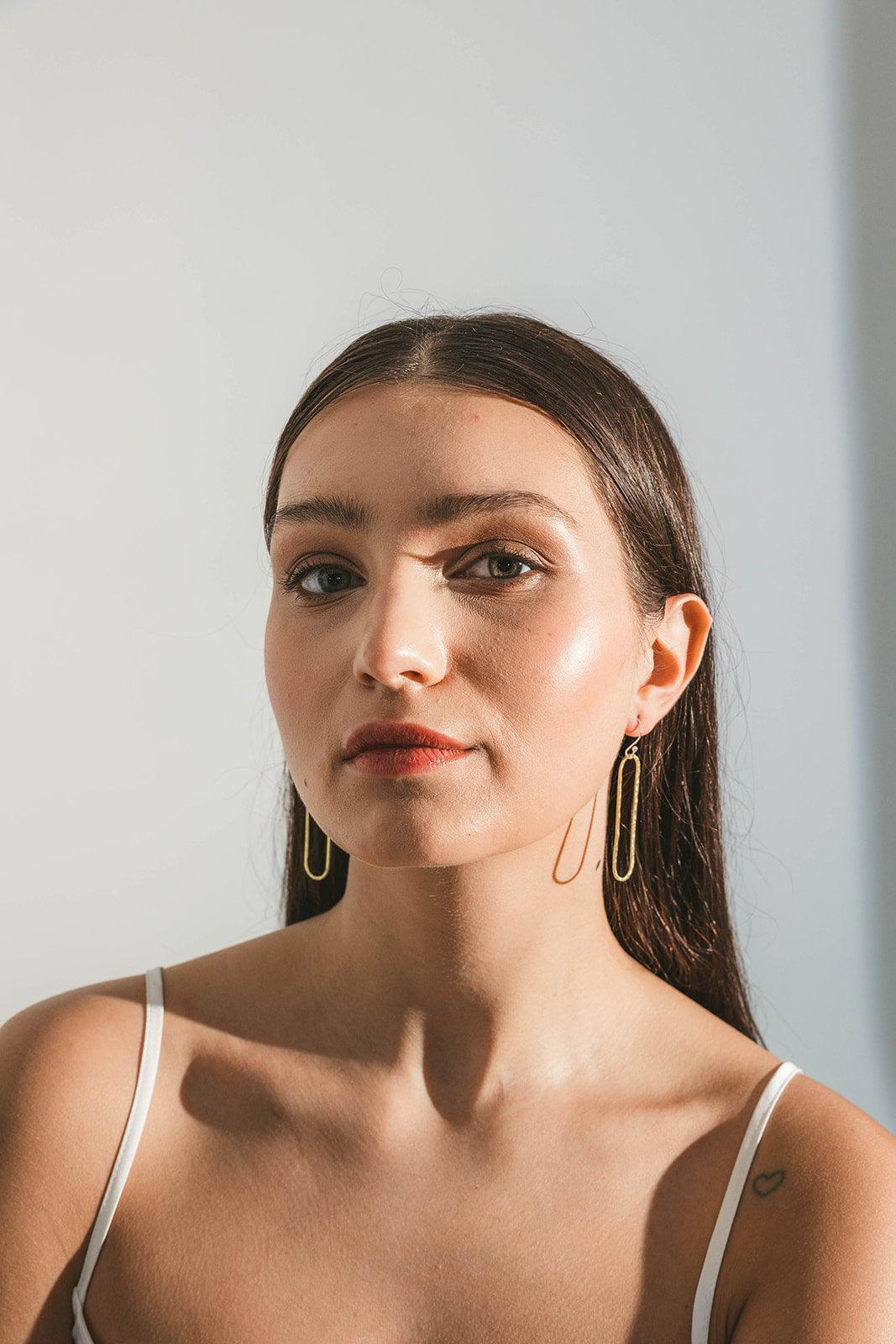 Hammered Oval Earrings - Kybalion Jewellery