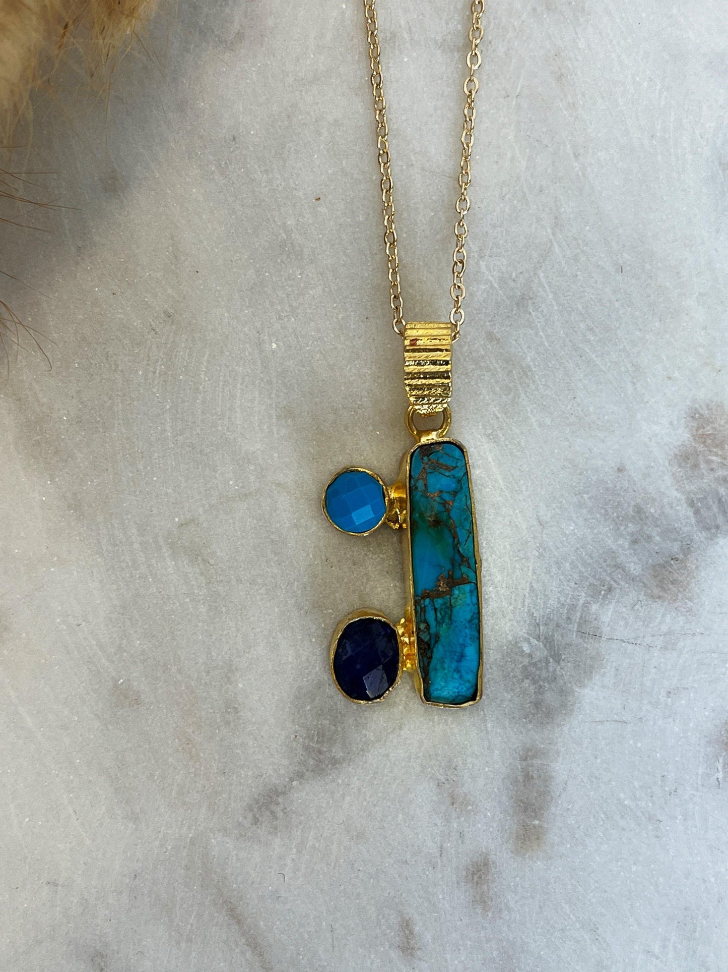 Multistone pendant necklace - Kybalion Jewellery