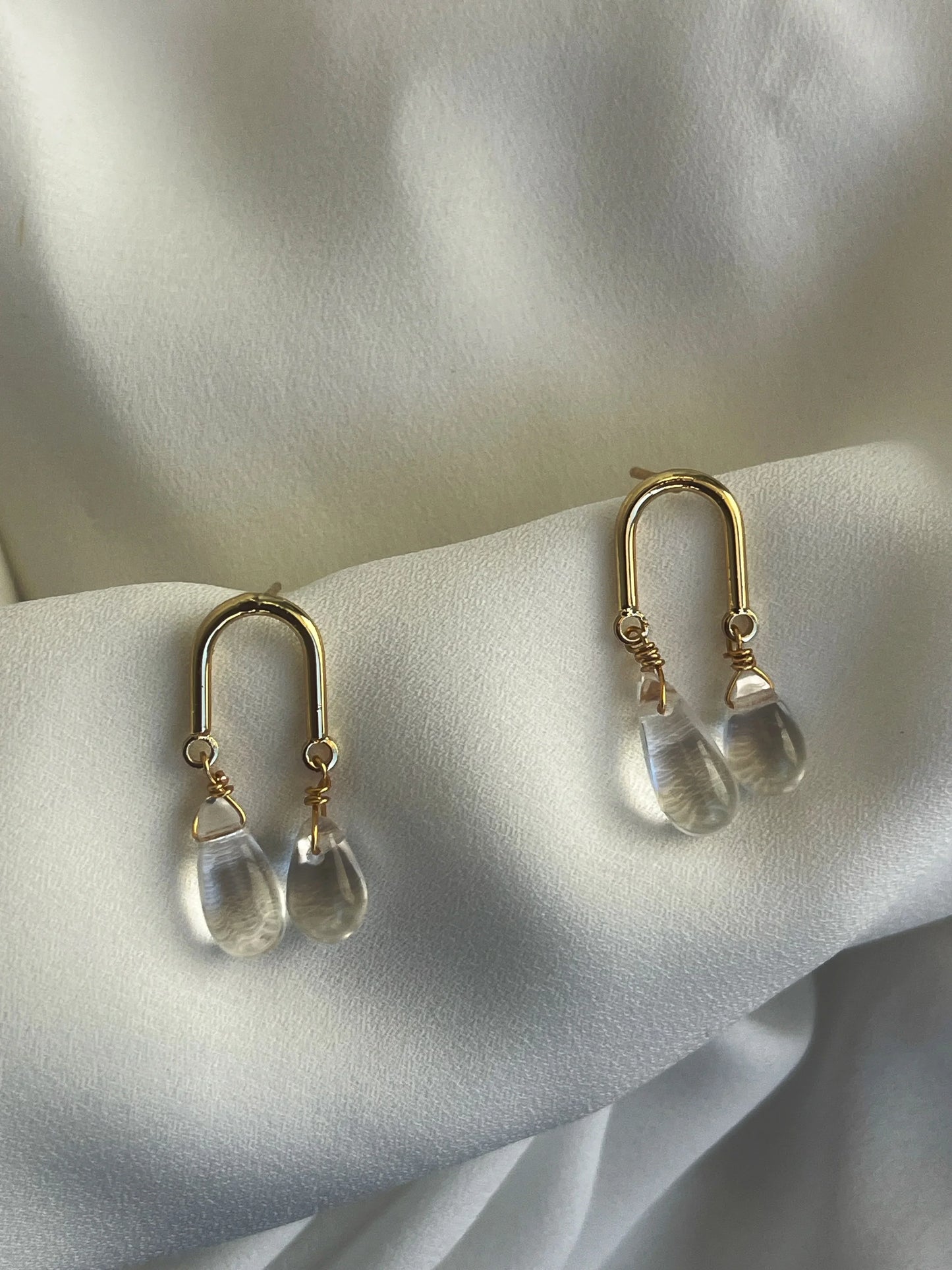 Raindrop arc studs - Kybalion Jewellery