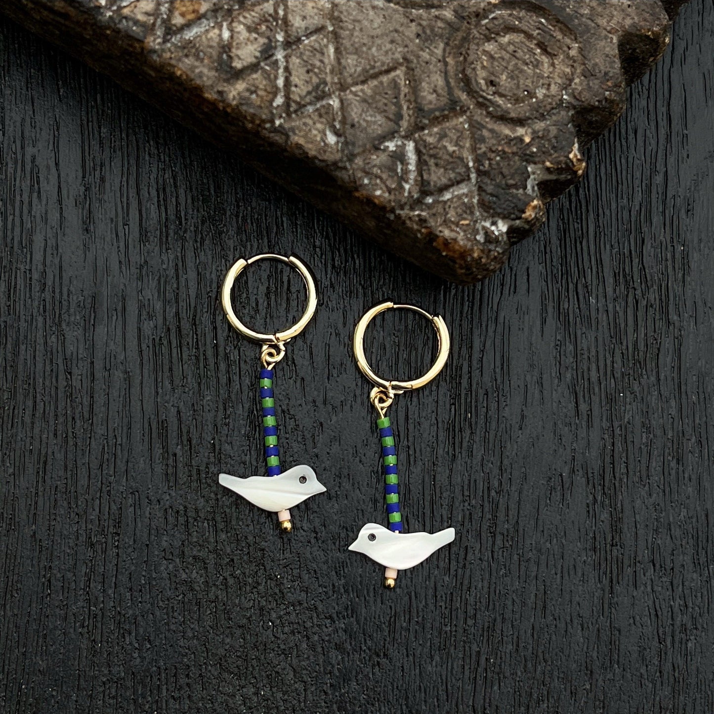 Vintage Bead Totem Earrings - 2 styles