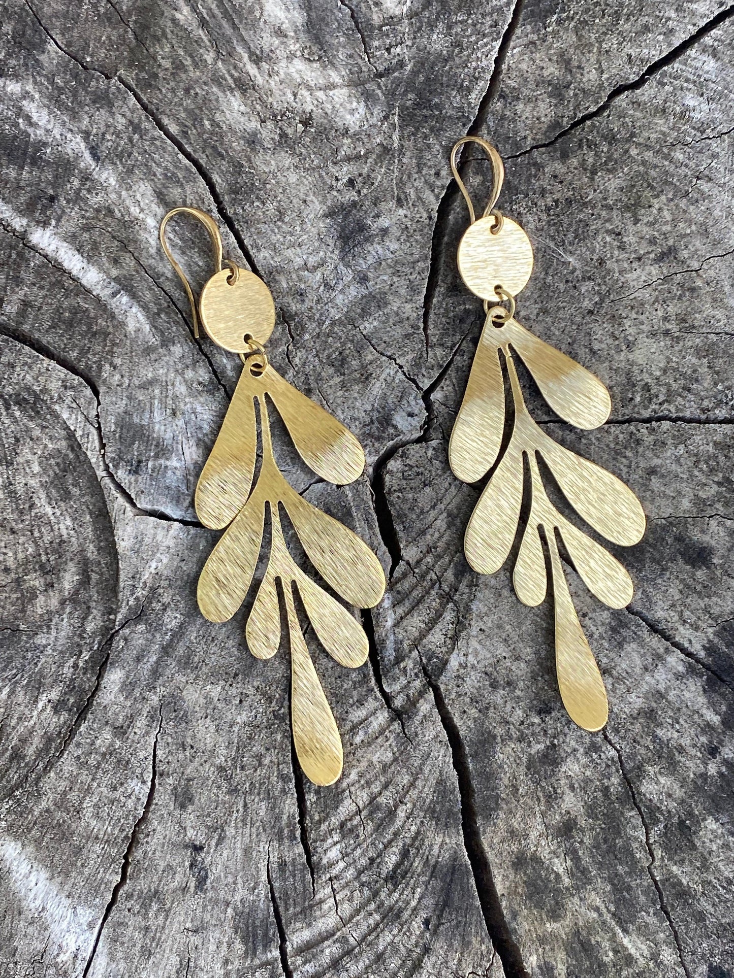 Gold Leaf Earrings - Kybalion Jewellery