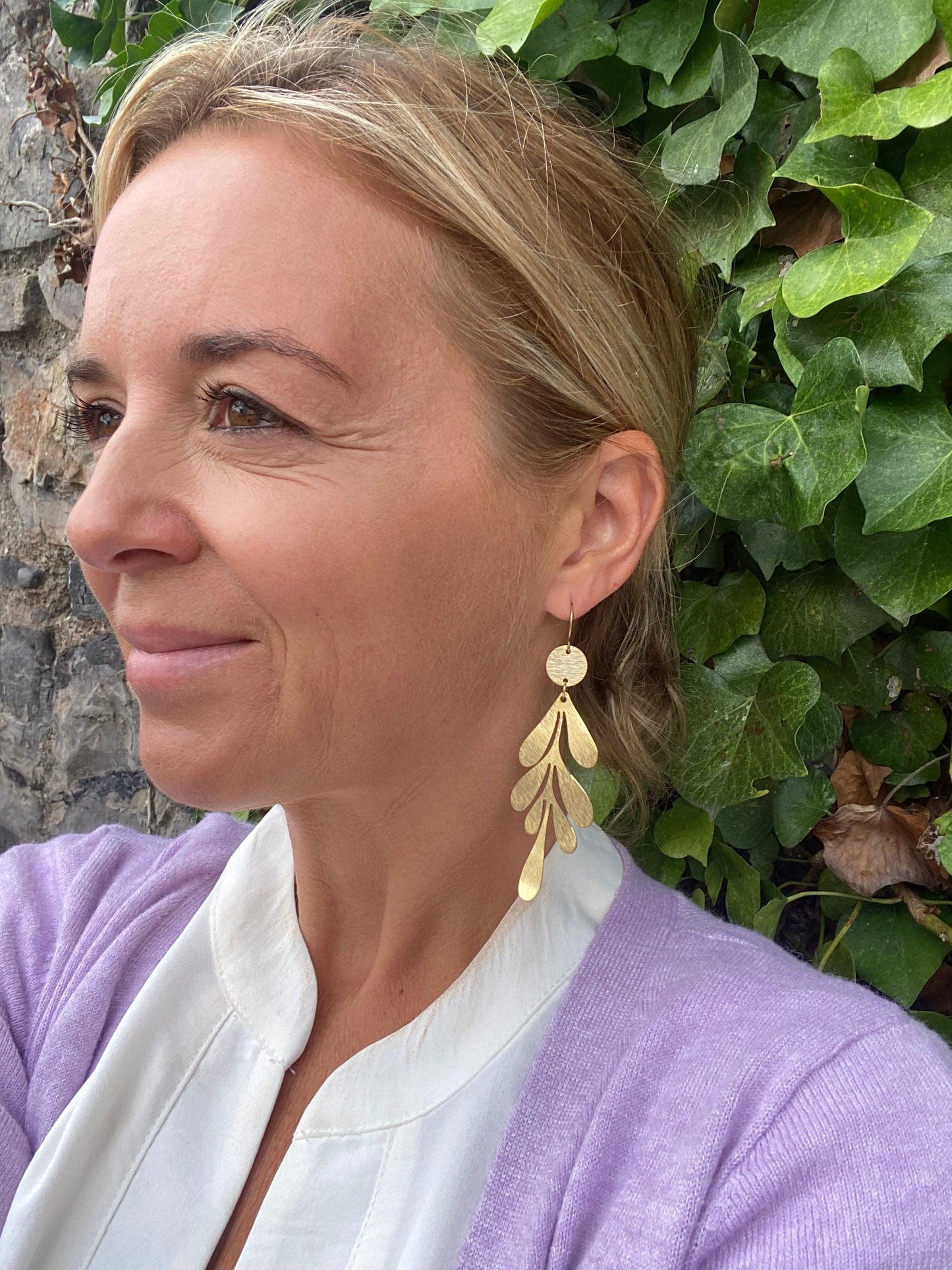 Gold Leaf Earrings - Kybalion Jewellery