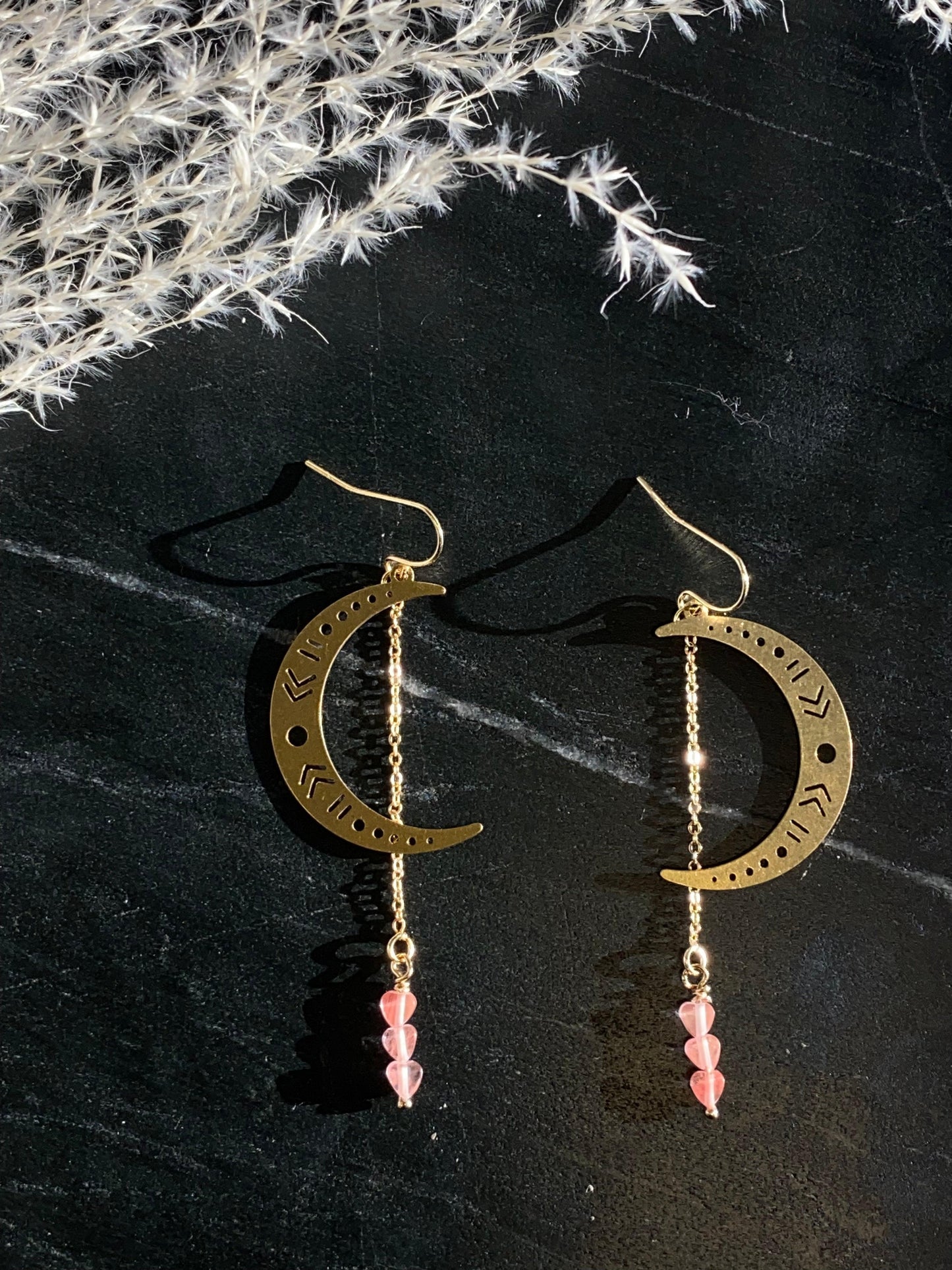 Heart Moon Earrings - Kybalion Jewellery