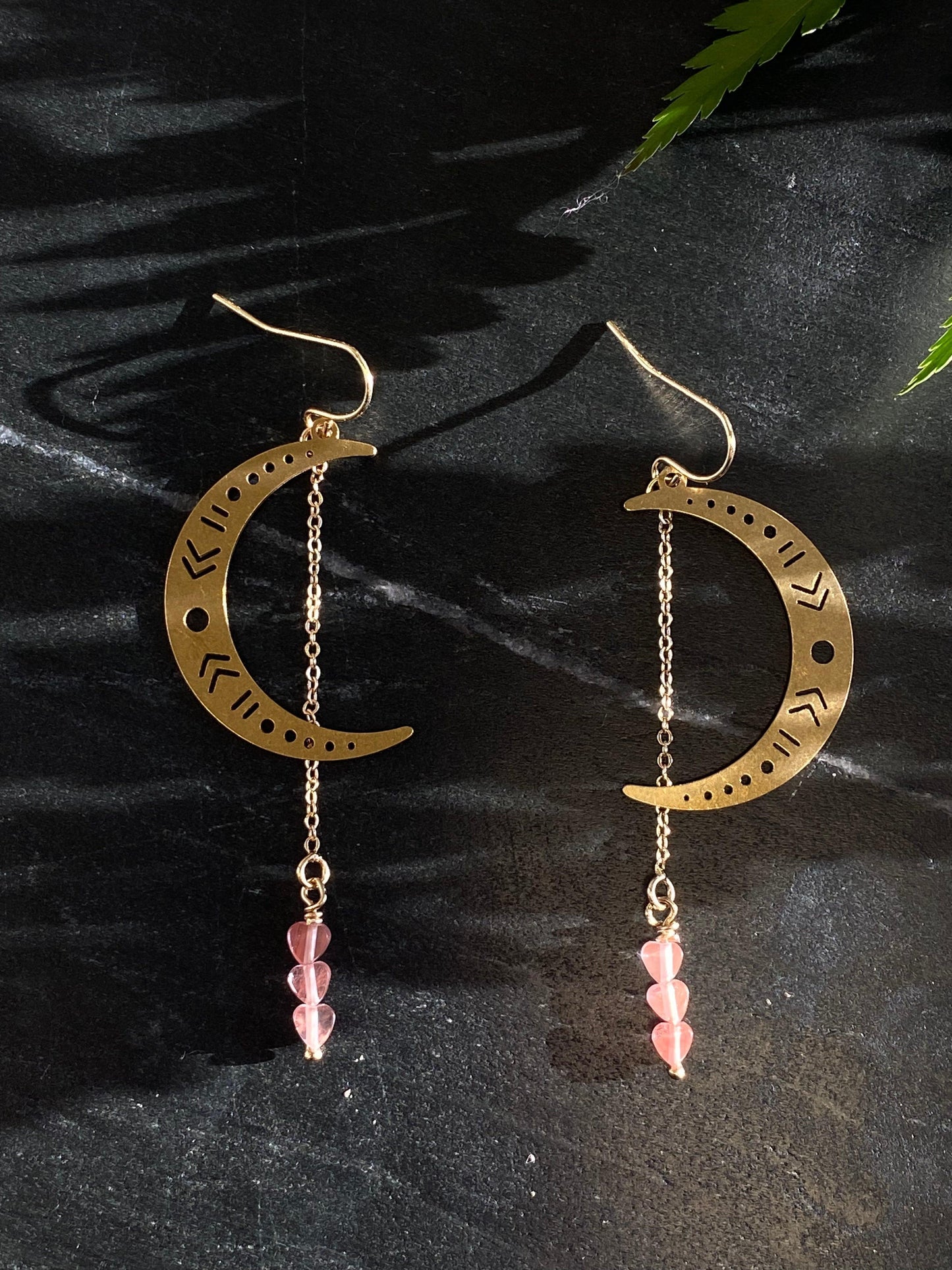 Heart Moon Earrings - Kybalion Jewellery