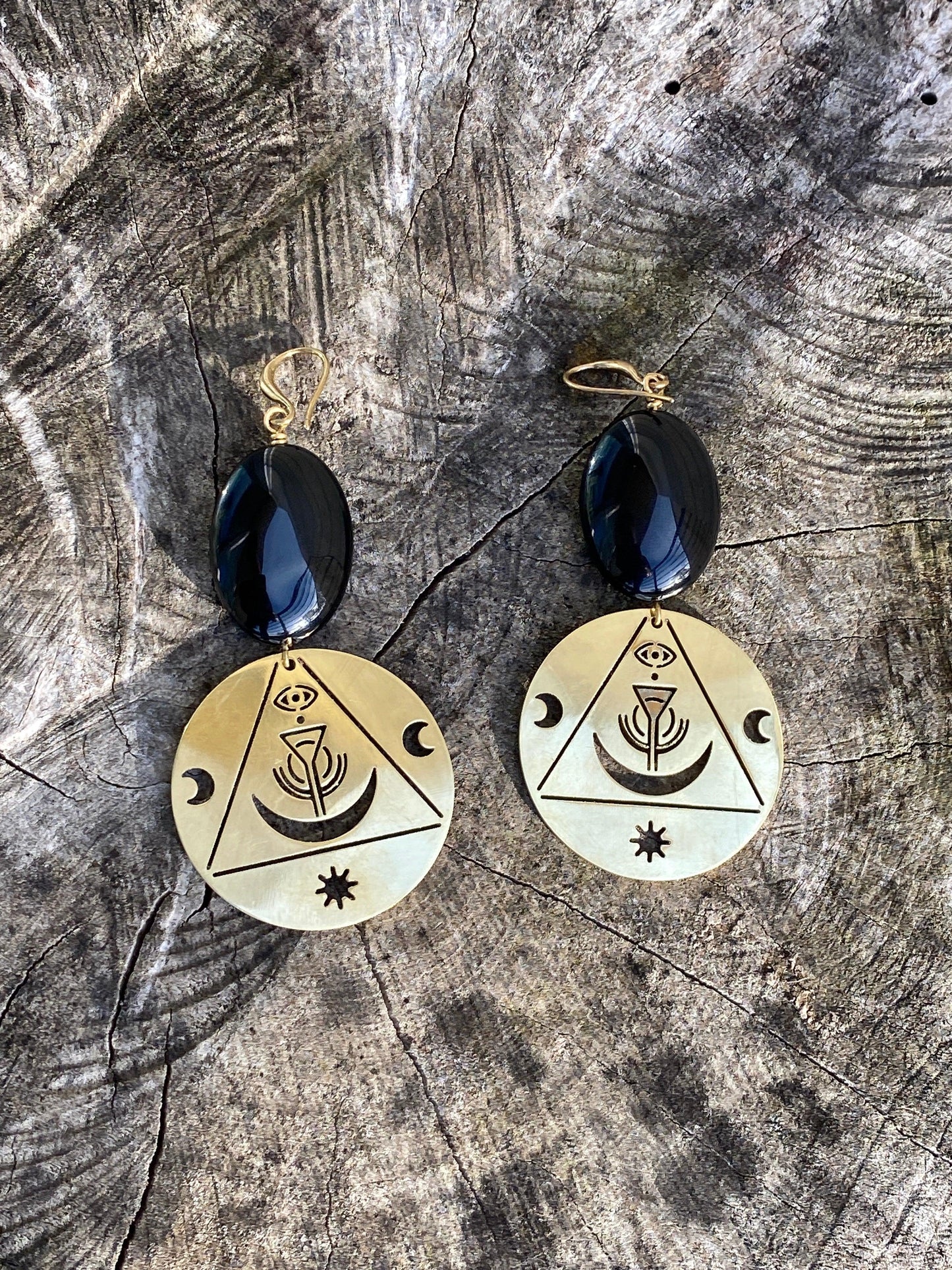 Onyx Kybalion Earrings - Signature Collection - Kybalion Jewellery