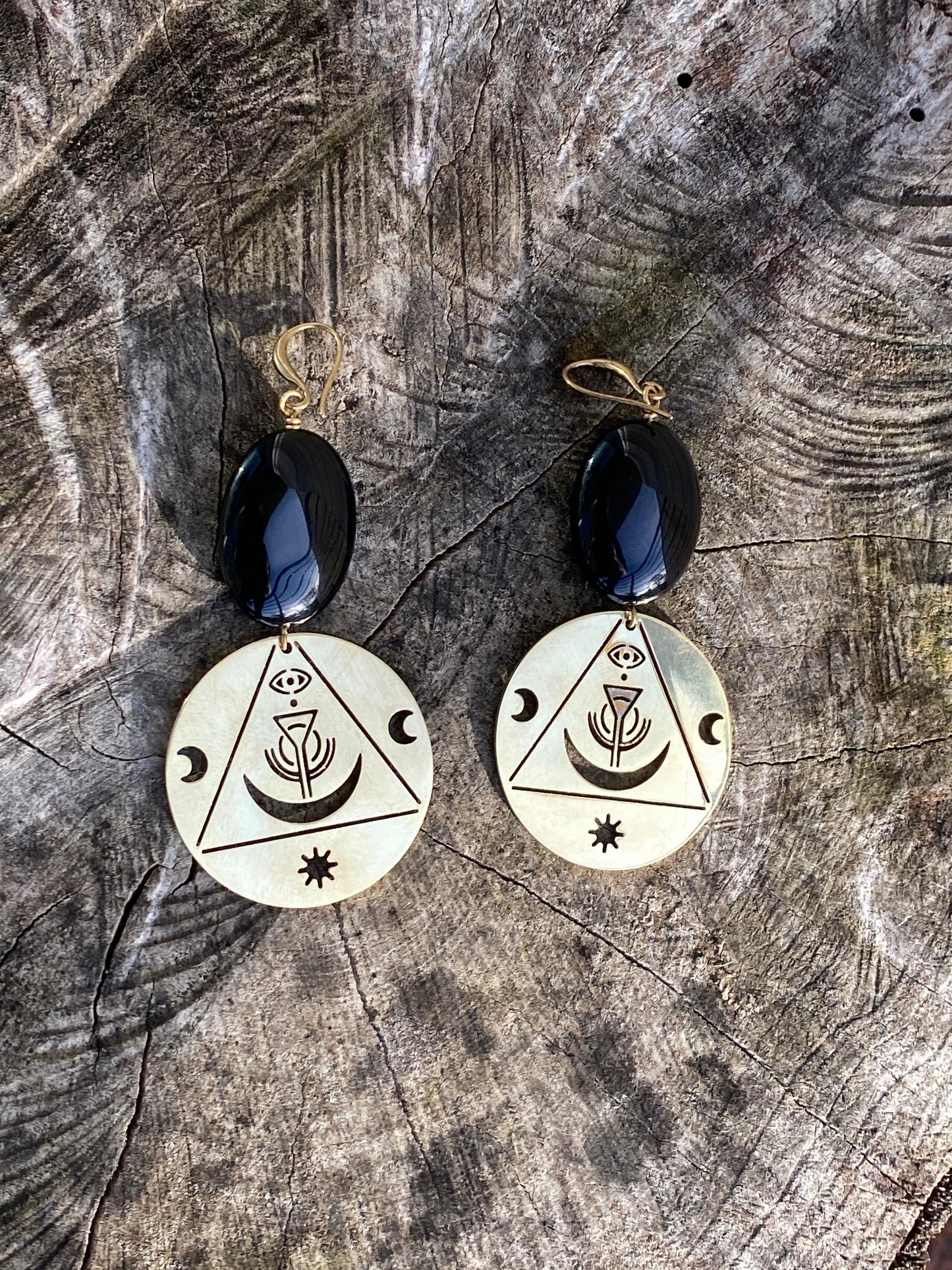 Onyx Kybalion Earrings - Signature Collection - Kybalion Jewellery