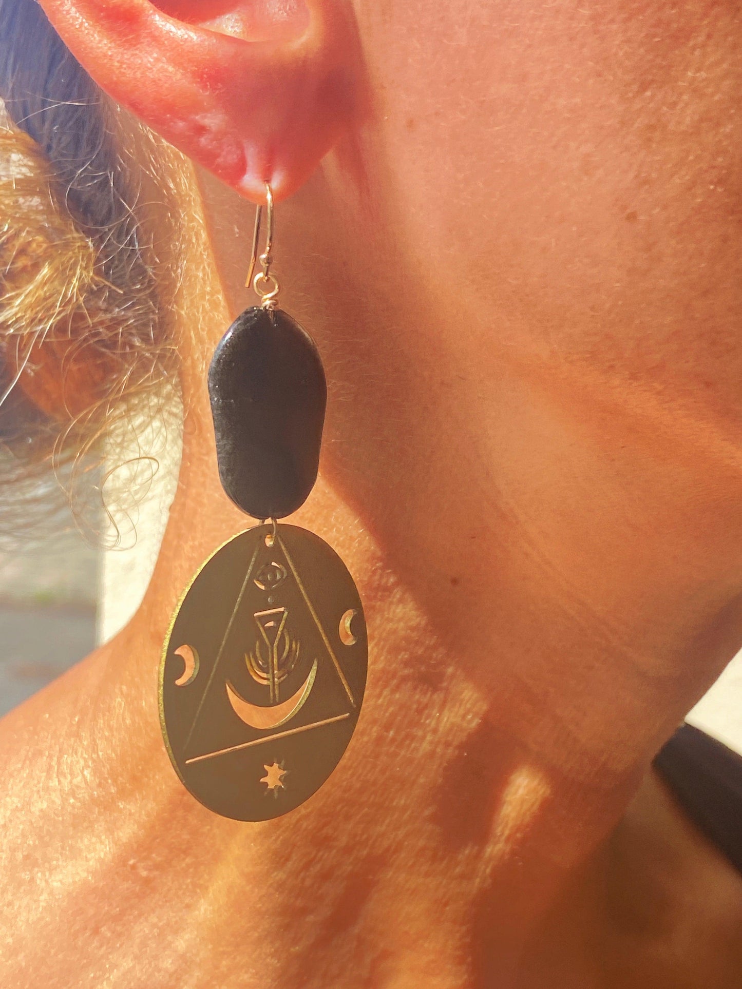 Onyx Kybalion Earrings - Signature Collection - Kybalion Jewellery