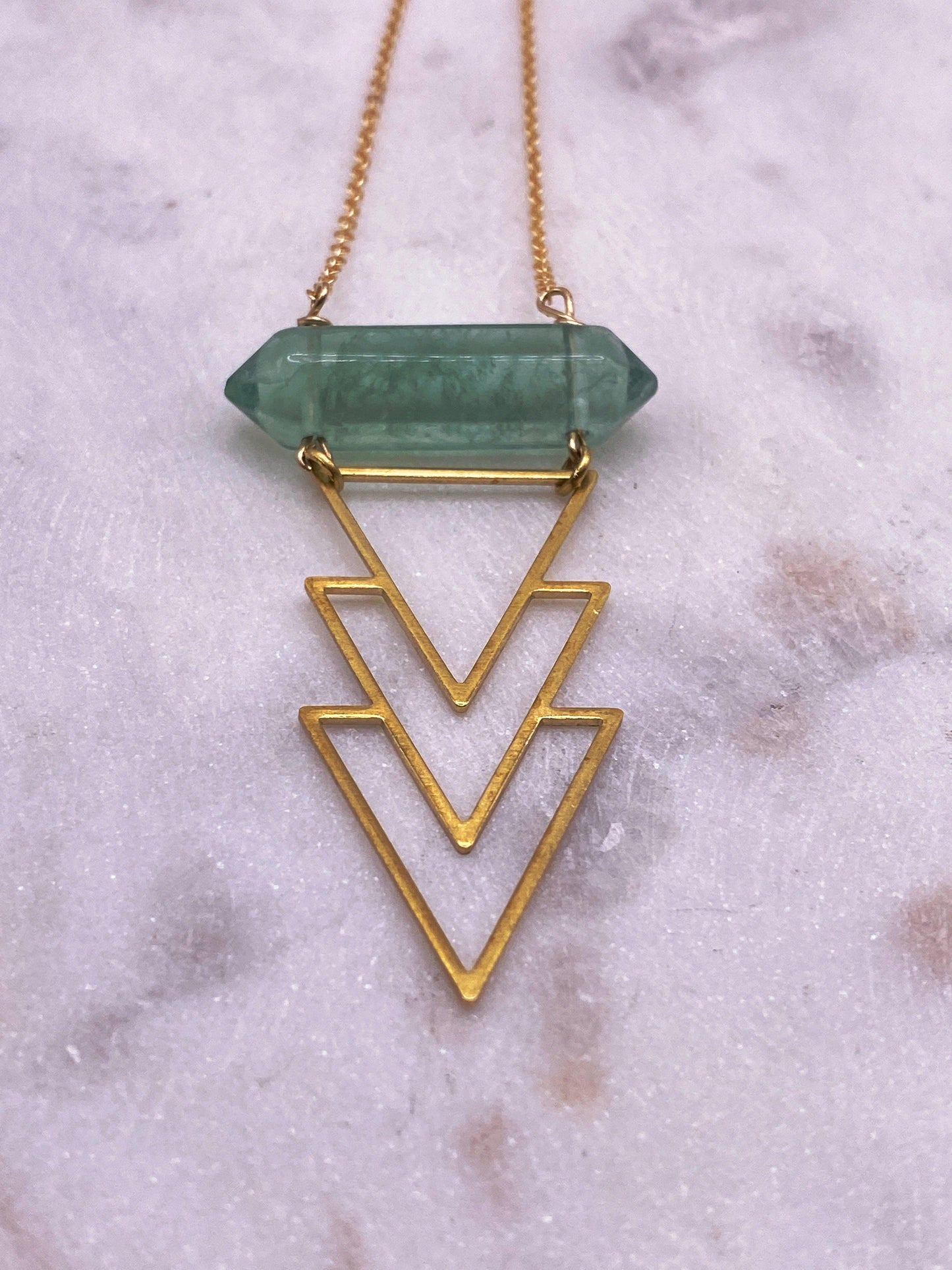 Pharaoh Necklace - Blue Lapis with Sacred Geometry Symbol - Kybalion Jewellery