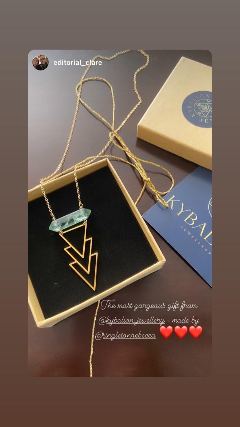 Pharaoh Necklace - Blue Lapis with Sacred Geometry Symbol - Kybalion Jewellery