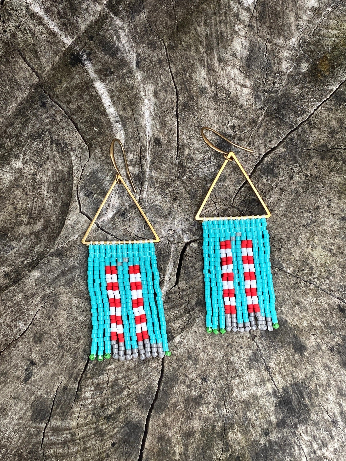 Poolbeg Chimney Earrings - Handwoven with Miyuki Beads - Kybalion Jewellery