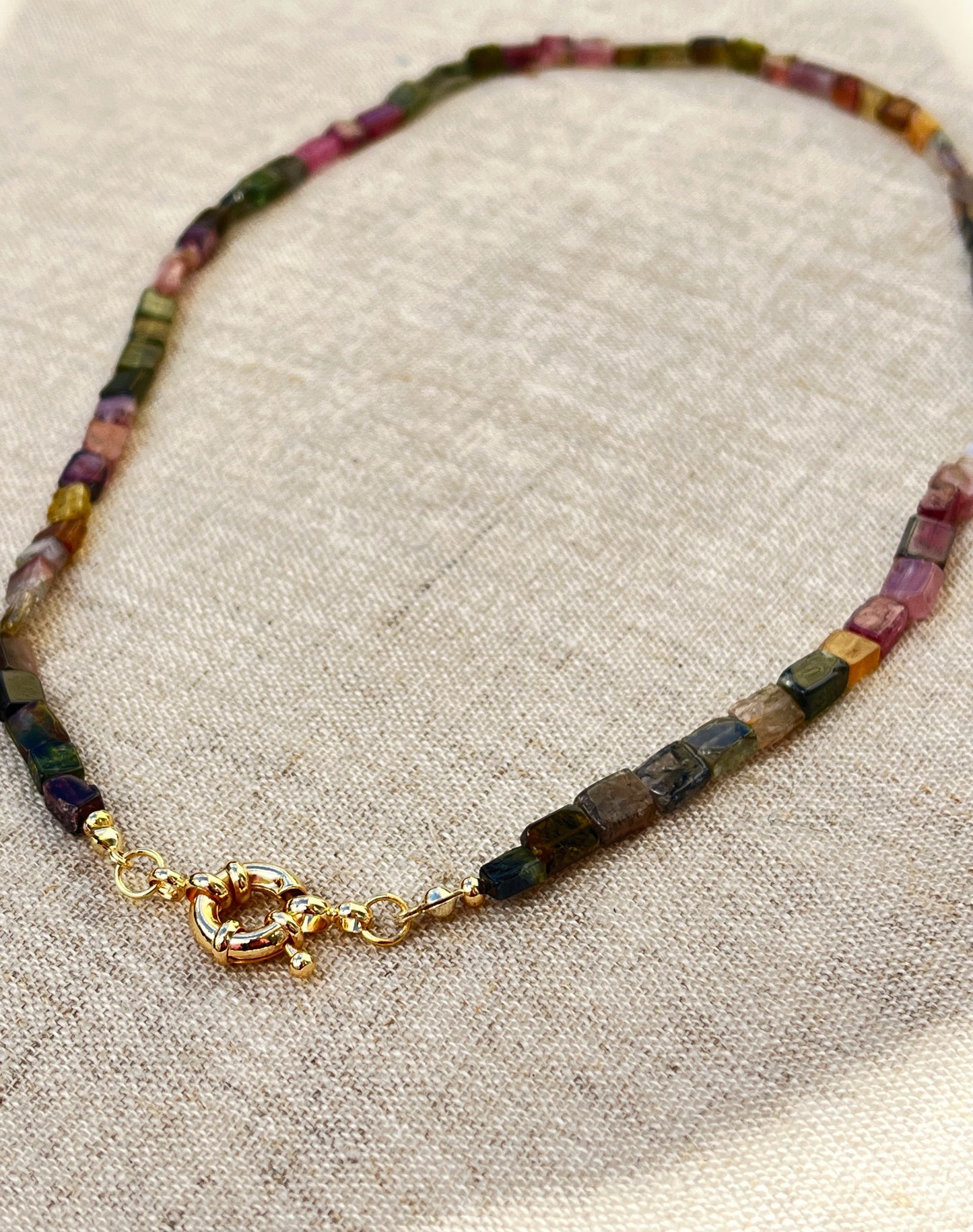 Rainbow Tourmaline Necklace