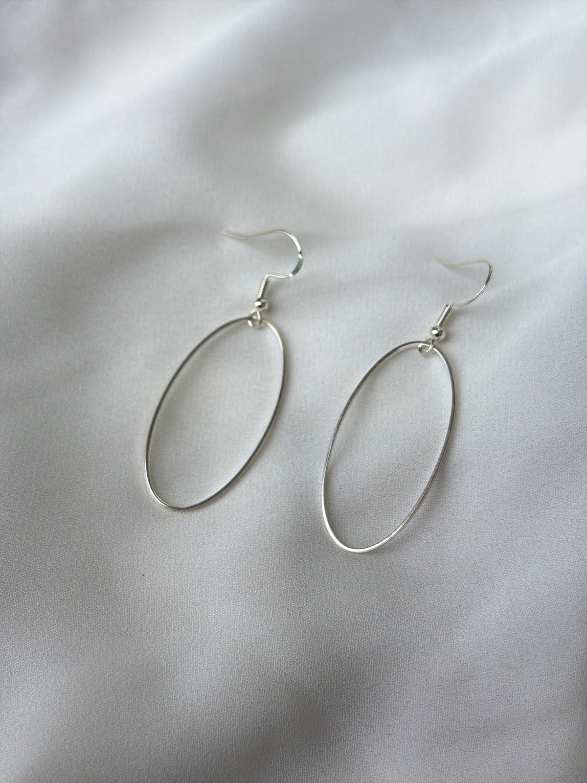 Silver Oval Drops