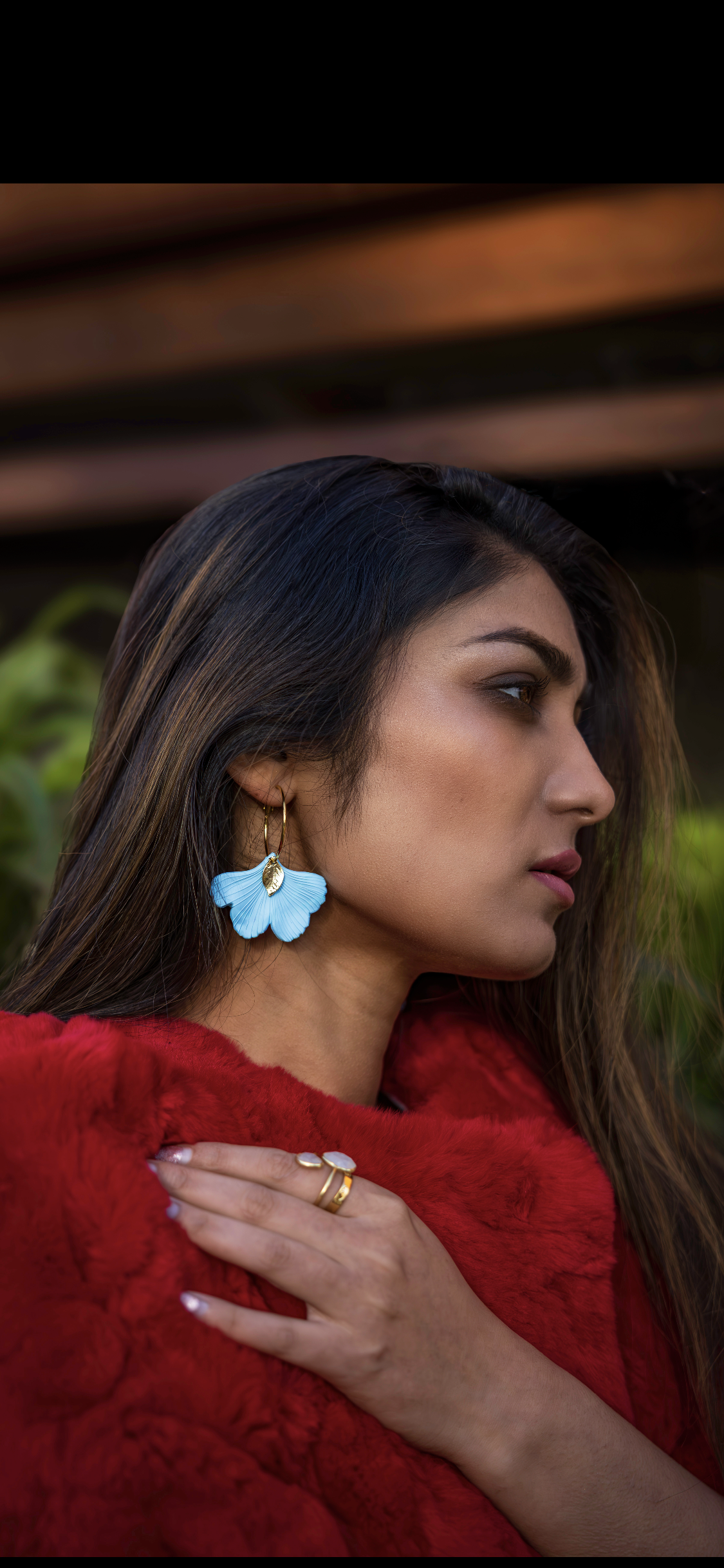 Gingko Leaf Hoops - Various Colours - Kybalion Jewellery