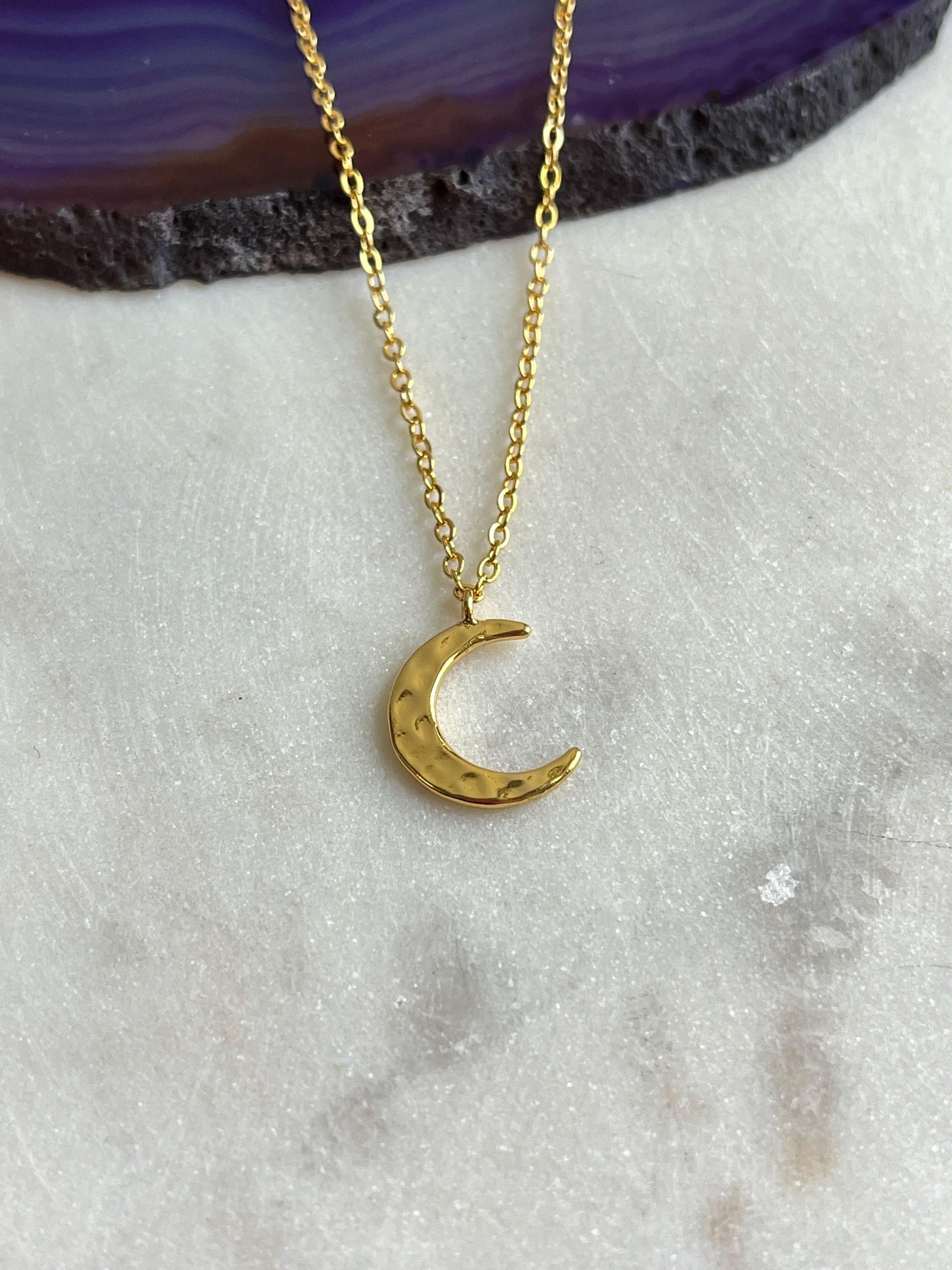 Hammered Moon Necklace - Kybalion Jewellery