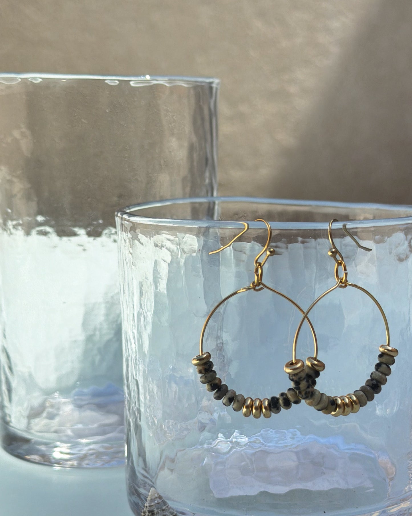 Dalmatian Jasper Hoops