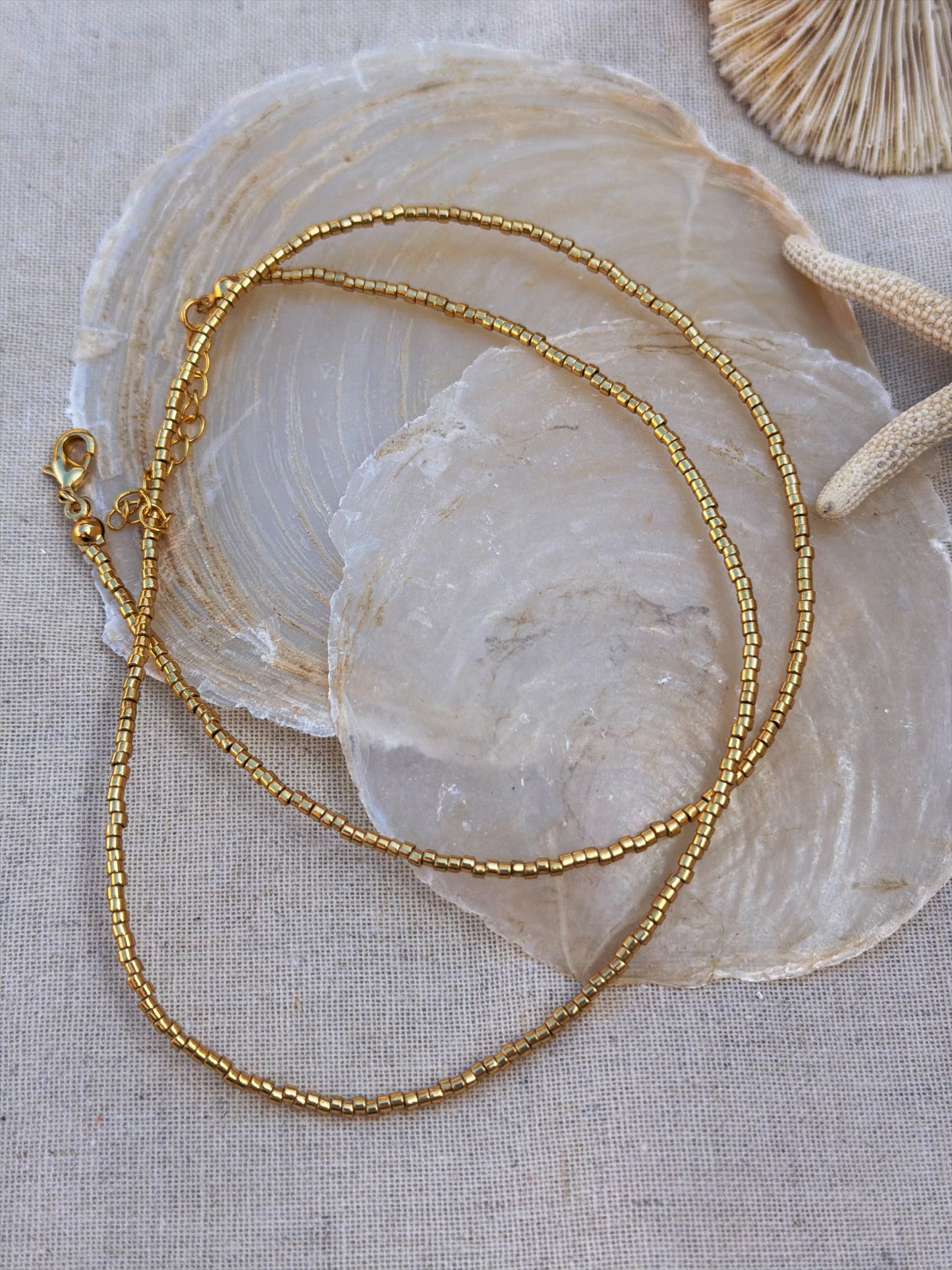Gold beaded wrap Bracelet/Neclace