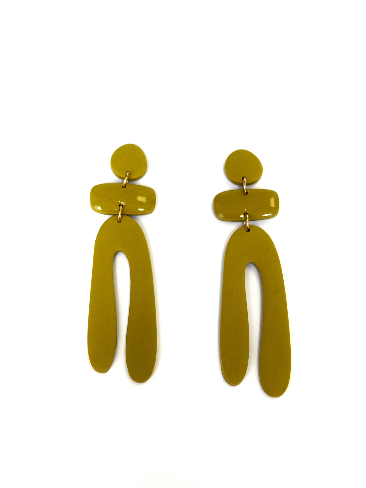 Lola Earrings - Olive Green