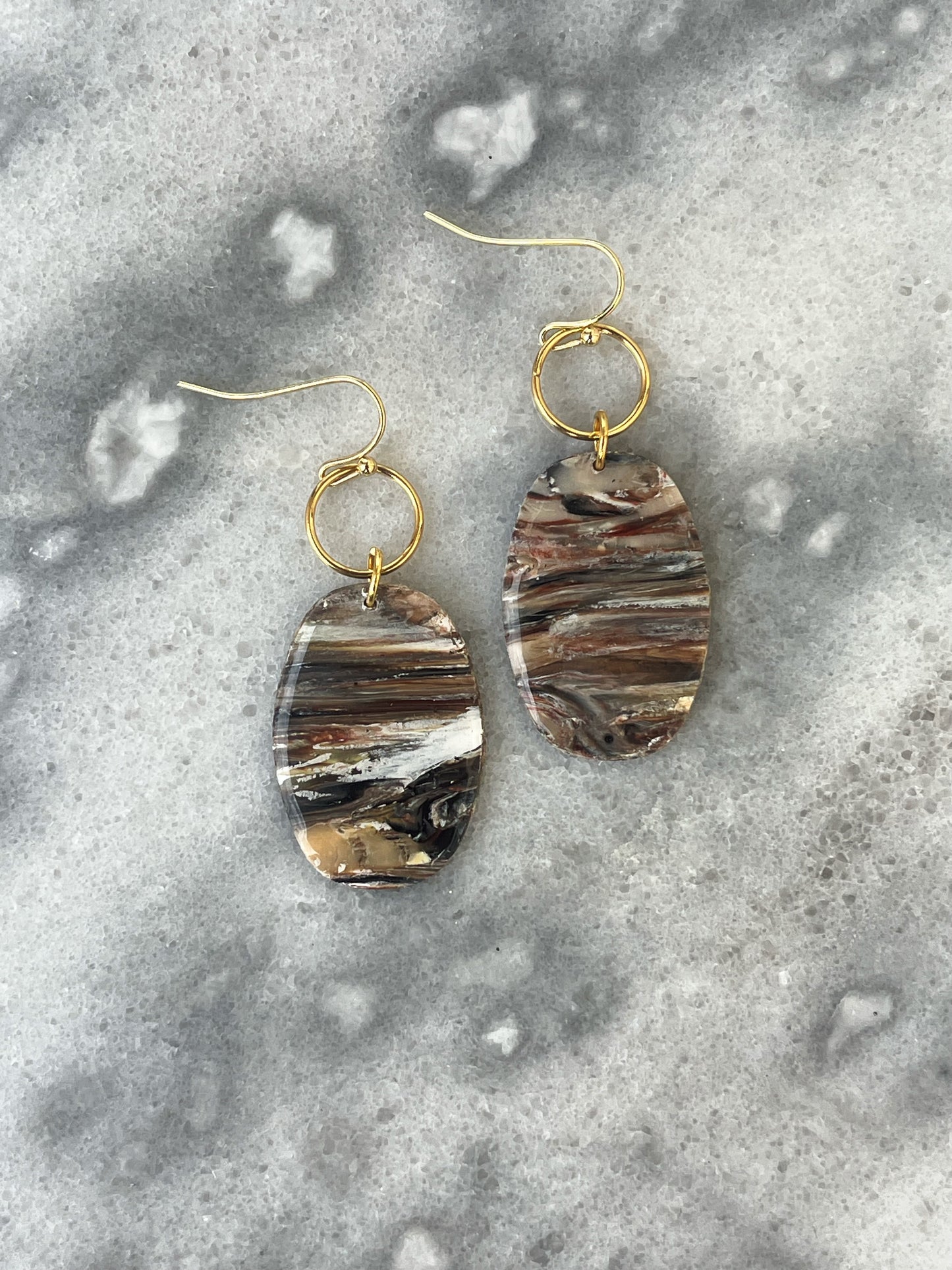 Marbled Earrings