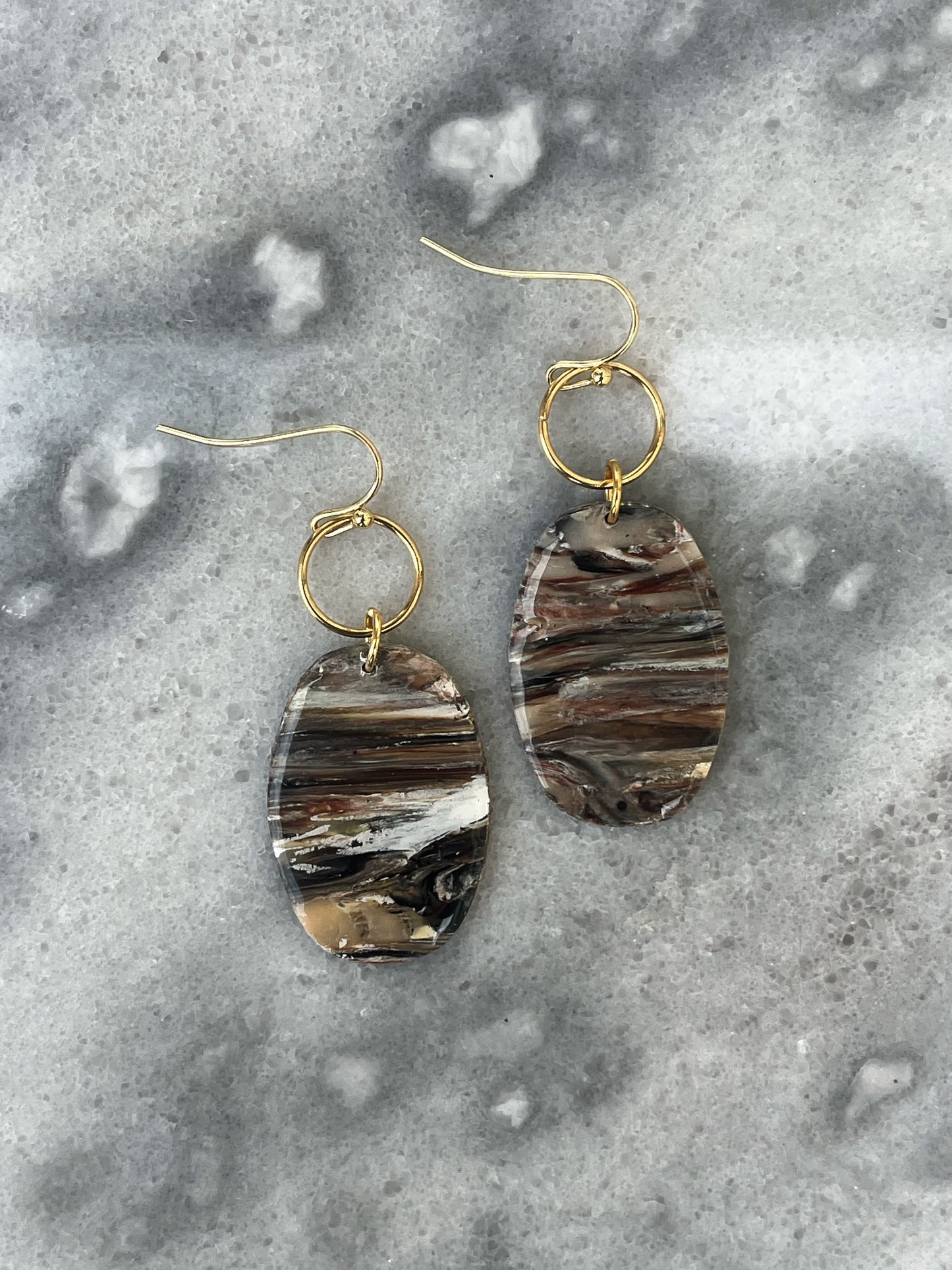 Marbled Earrings