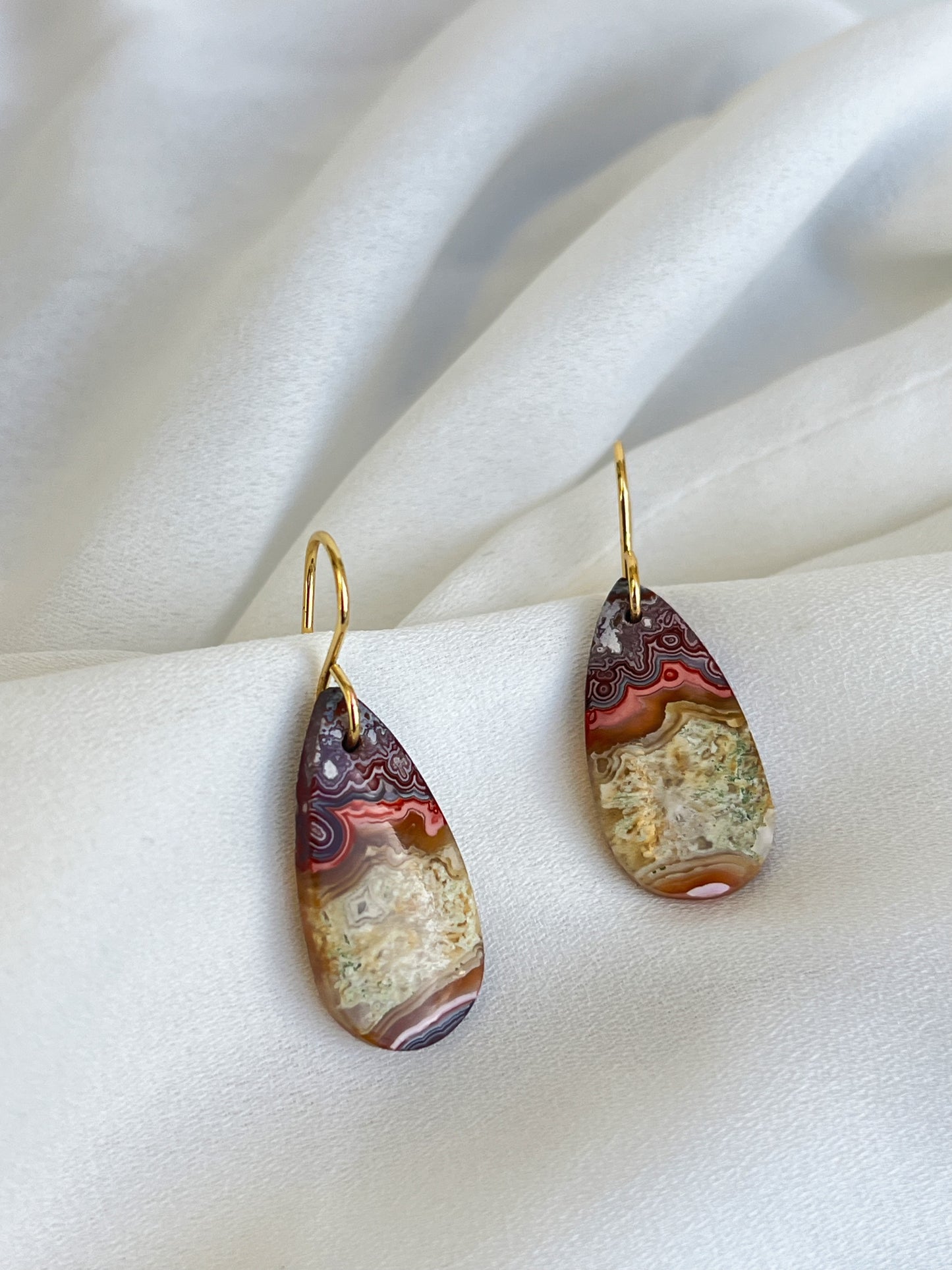 Crazy Lace Agate Earrings