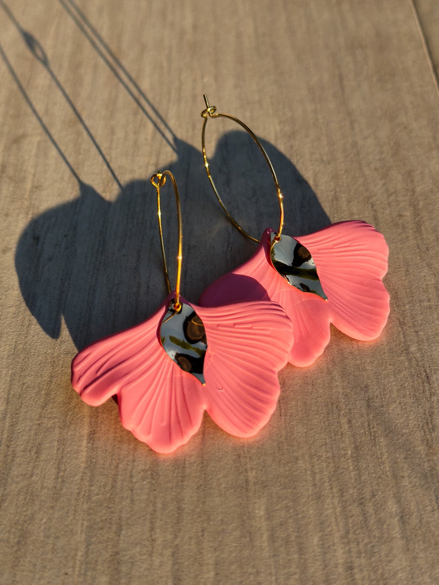 Gingko Leaf Hoops - Various Colours