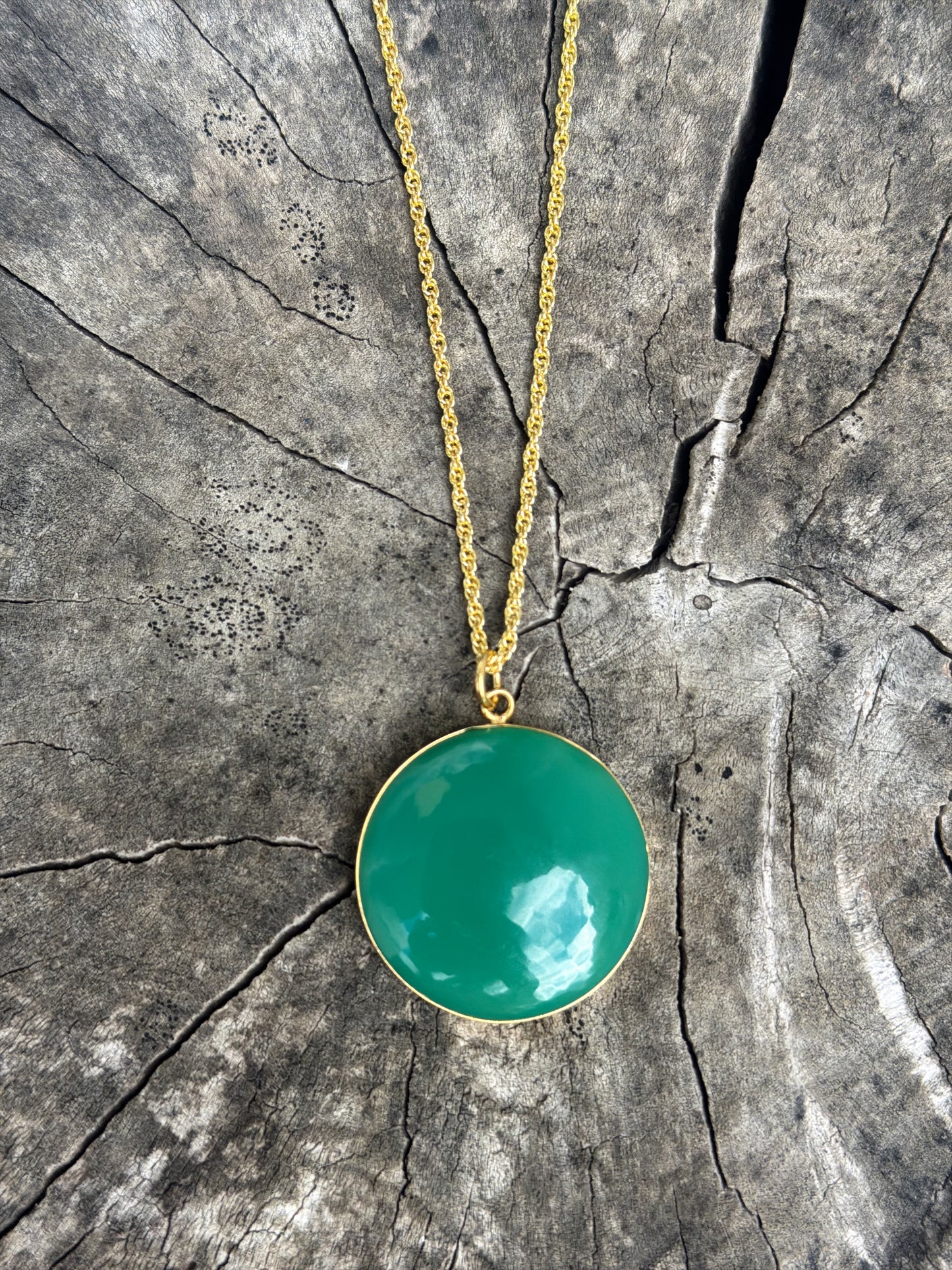 Chrysoprase Pendant Necklace
