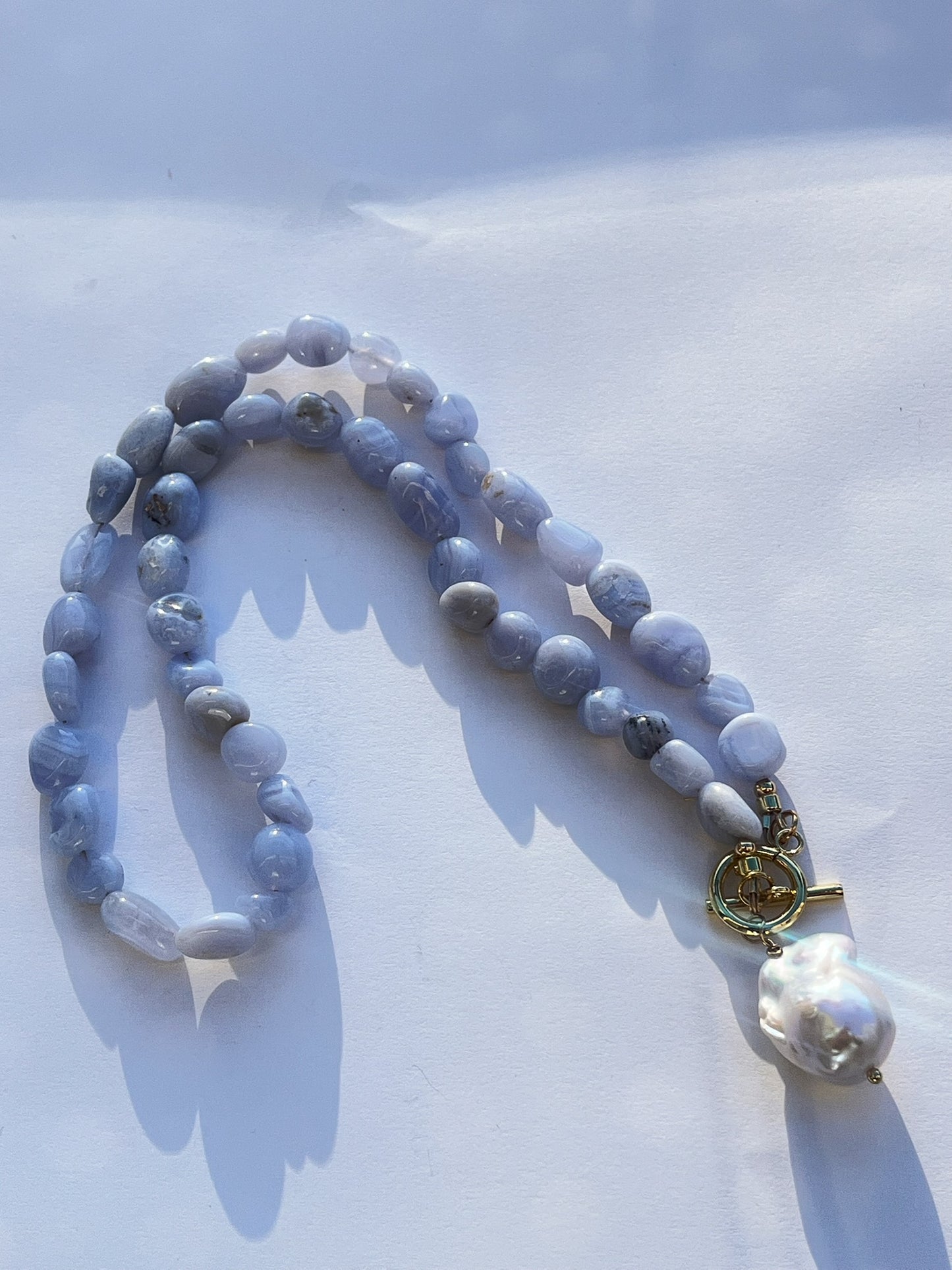 Blue Lace Agate Necklace