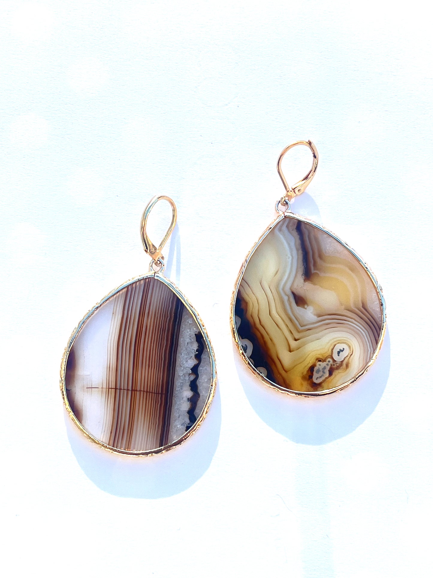 Agate Slice Earrings