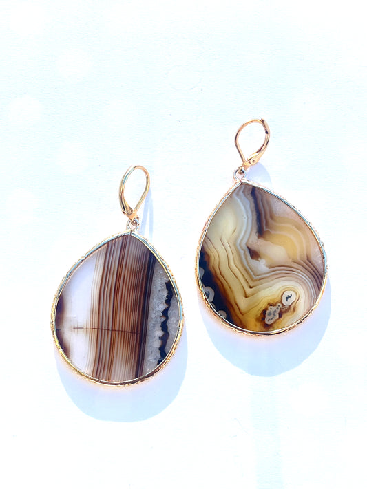 Agate Slice Earrings