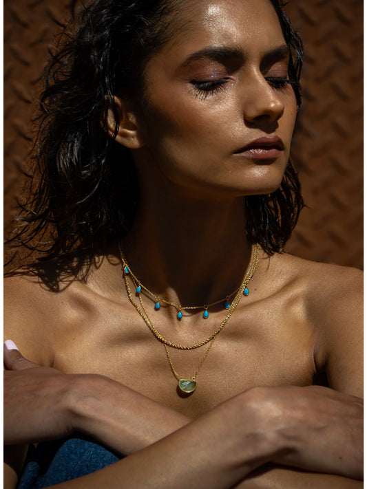 Juliet Necklace - Malachite/Moonstone/Tourmaline