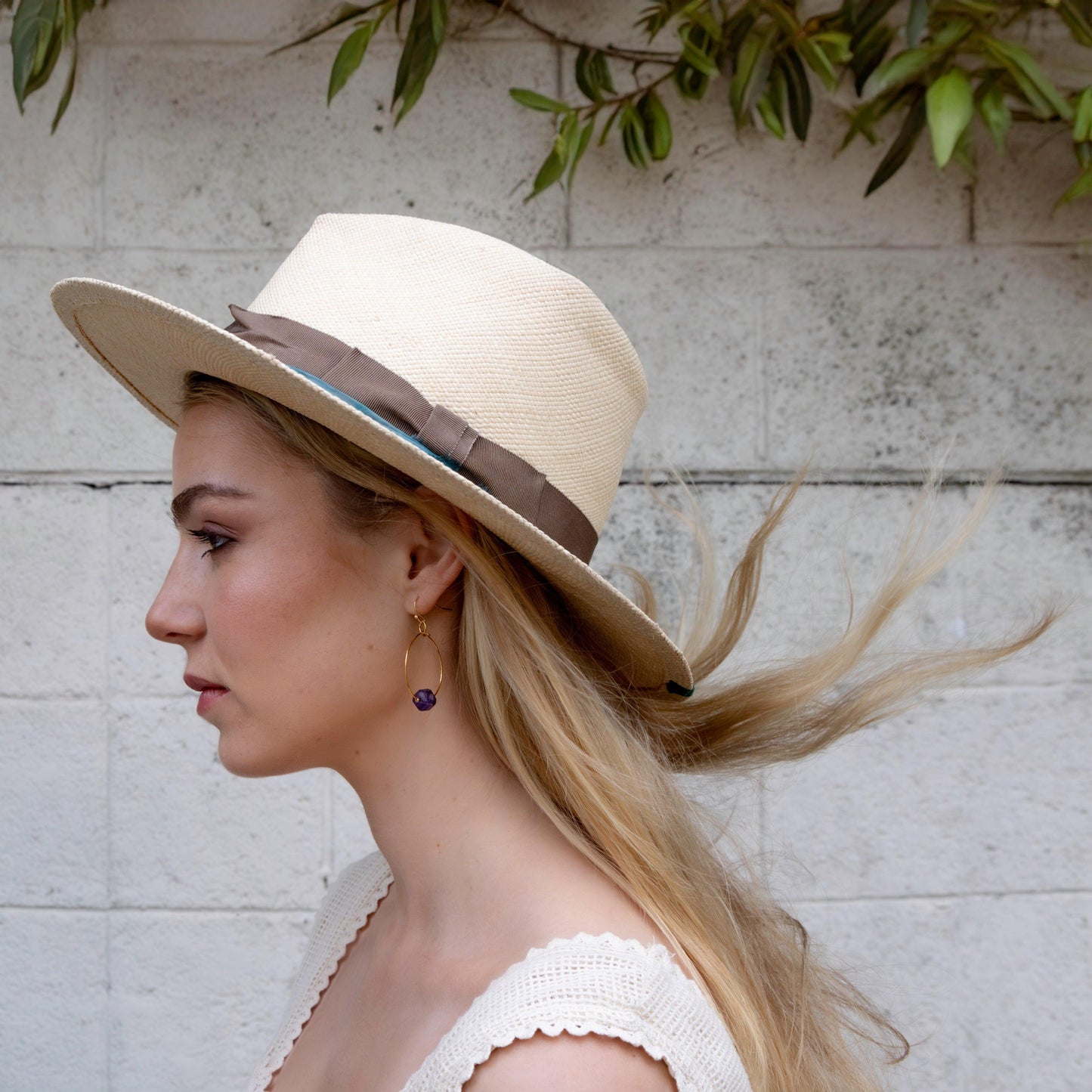 Amethyst Hoop - Kybalion Jewellery