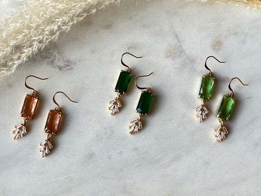 Art Deco Glass Earrings - Kybalion Jewellery