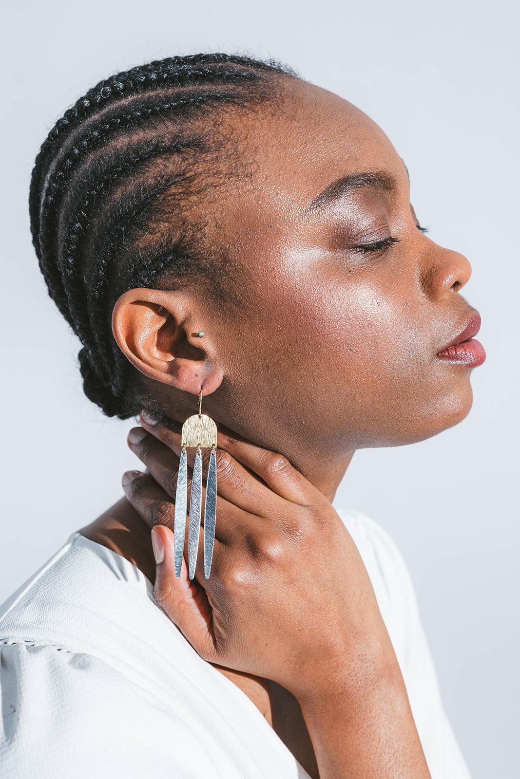 Artemis Earrings in Mixed Metal - Kybalion Jewellery