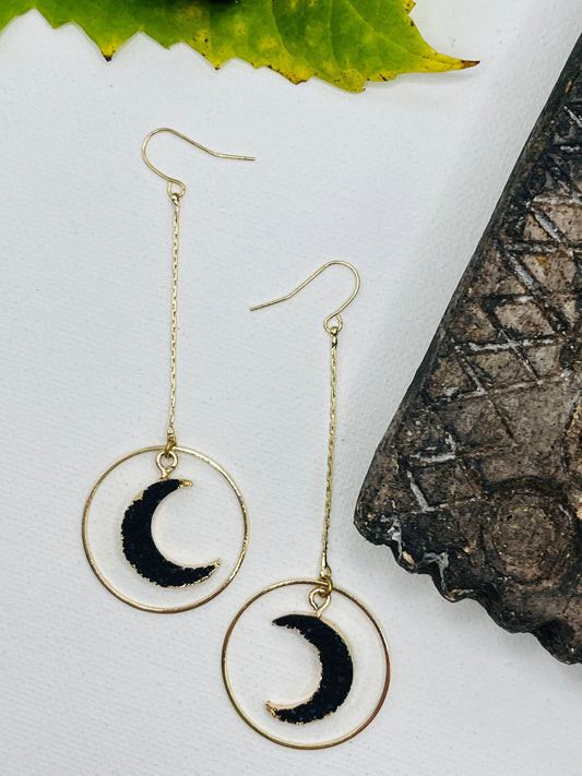 Black Druzy Moons - Kybalion Jewellery