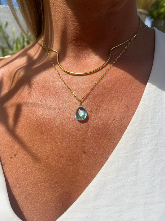 Blue Topaz Necklace - Kybalion Jewellery