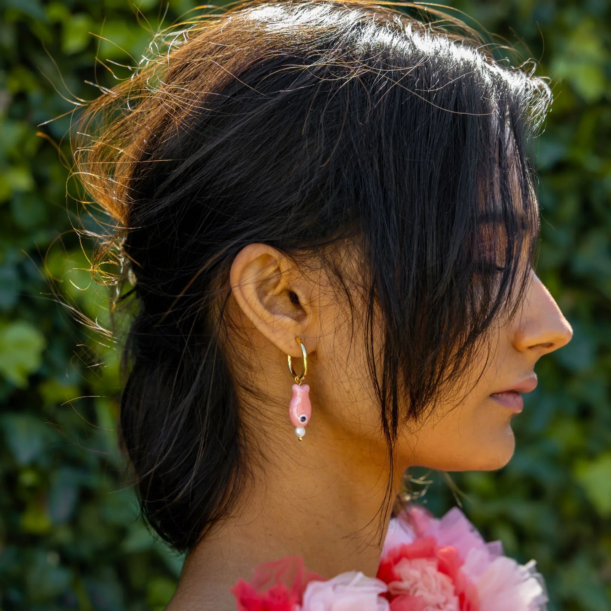 Ceramic fish huggies - Kybalion Jewellery