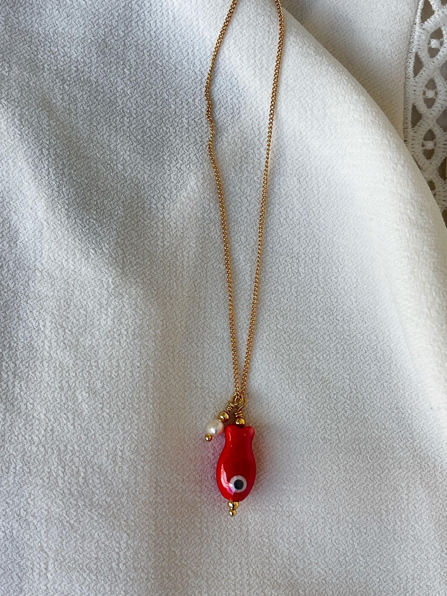 Ceramic fish Necklace - Kybalion Jewellery