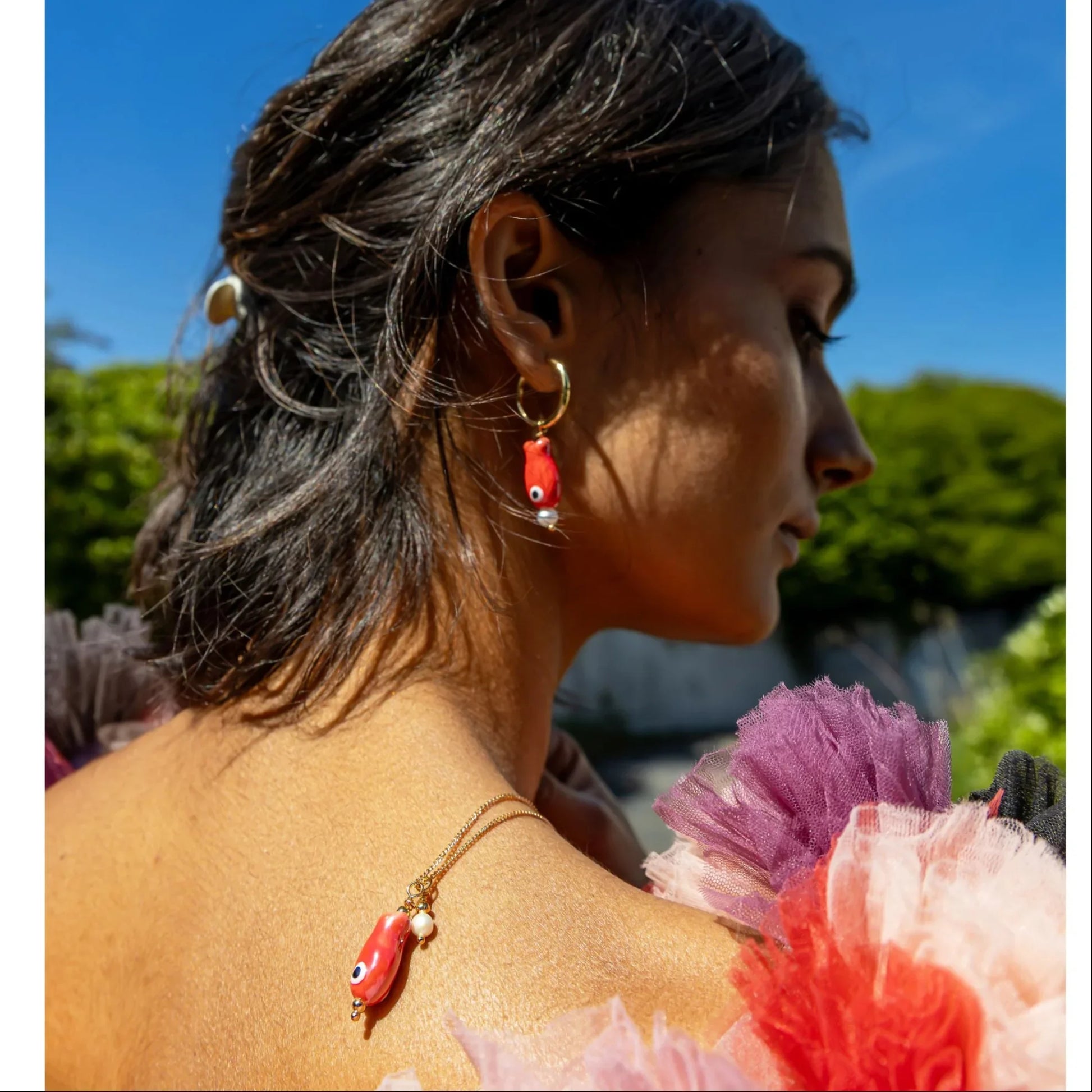 Ceramic fish Necklace - Kybalion Jewellery