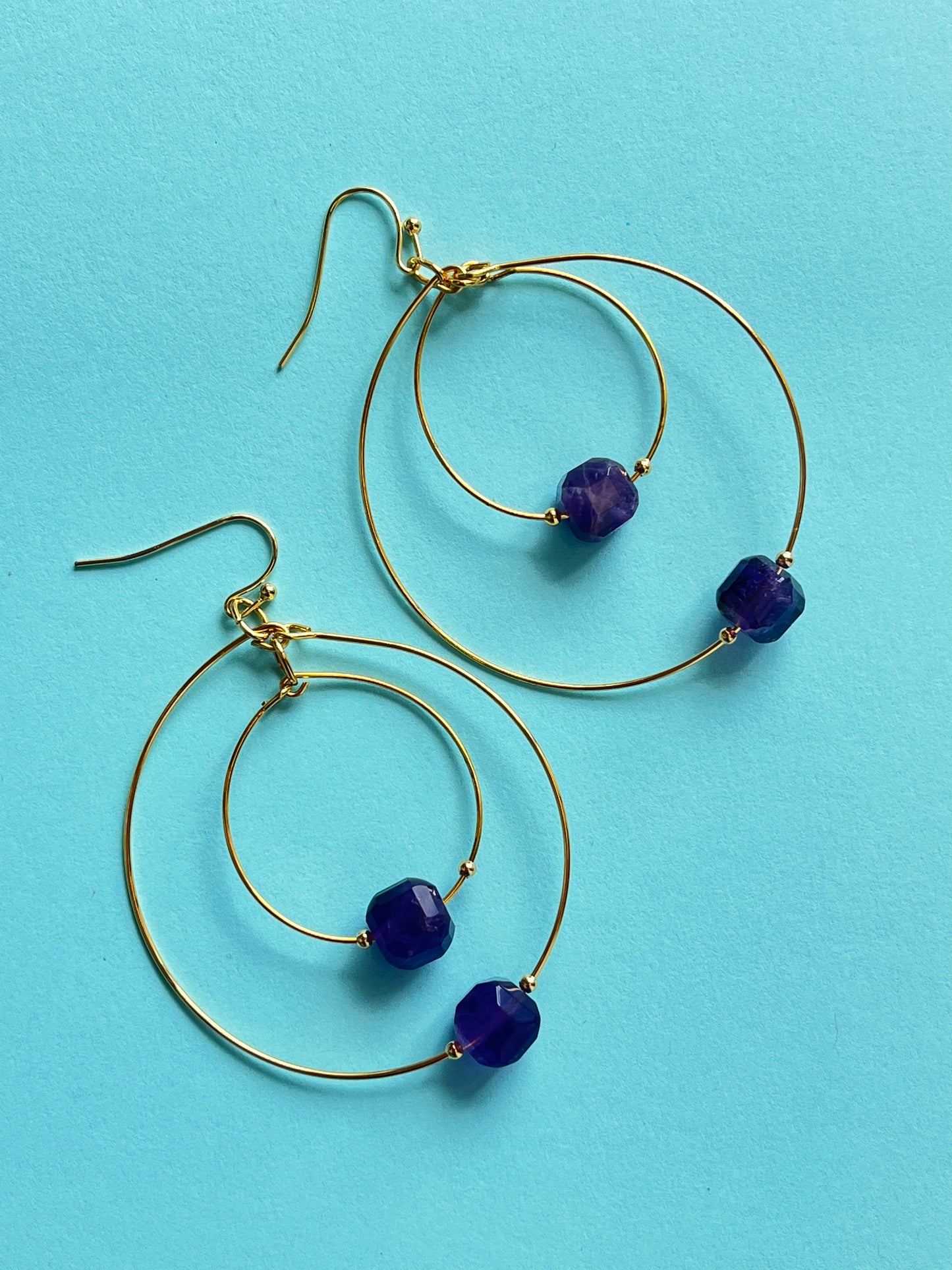 Clear Quartz Double Hoop - Kybalion Jewellery