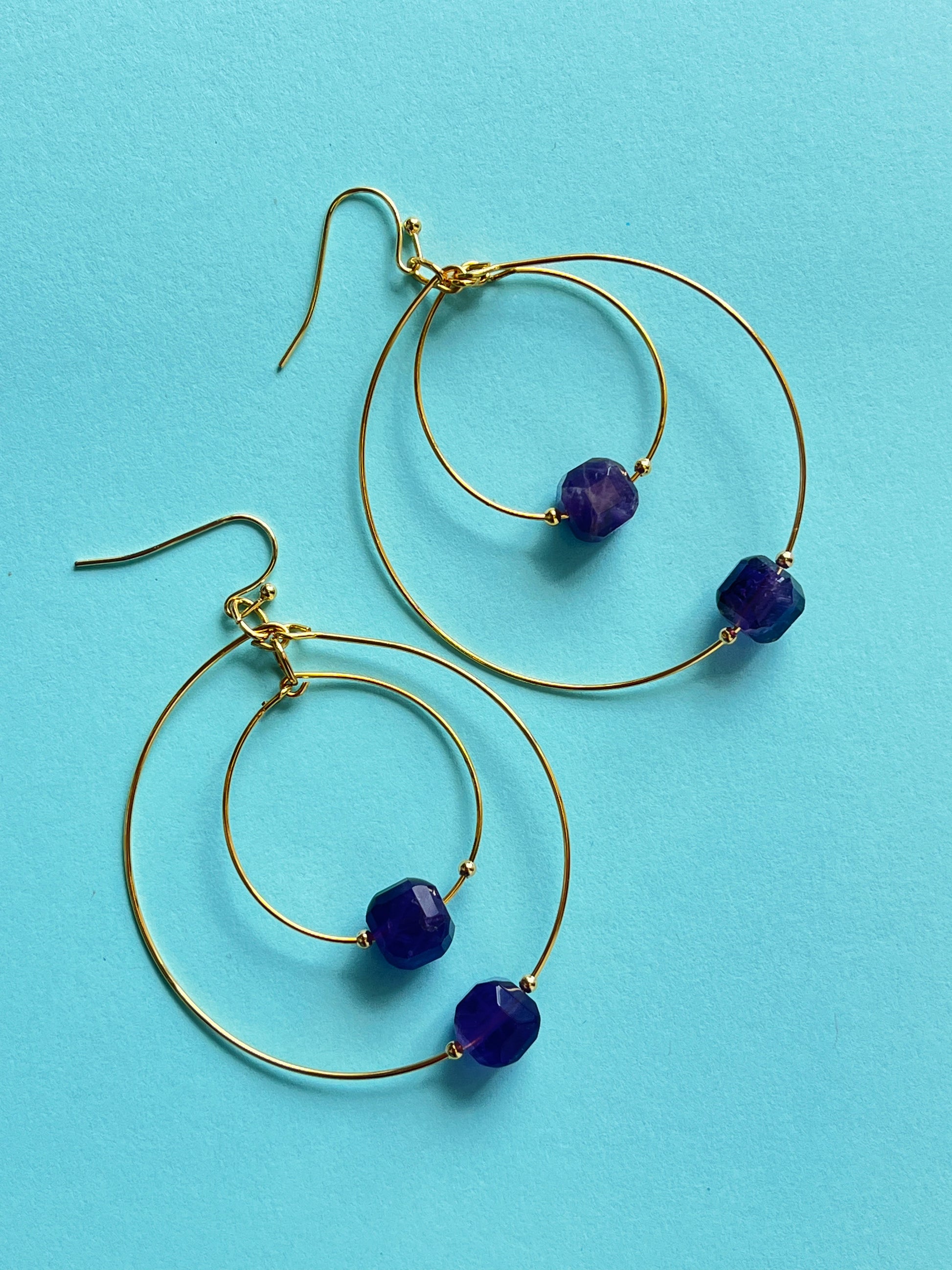 Clear Quartz Double Hoop - Kybalion Jewellery